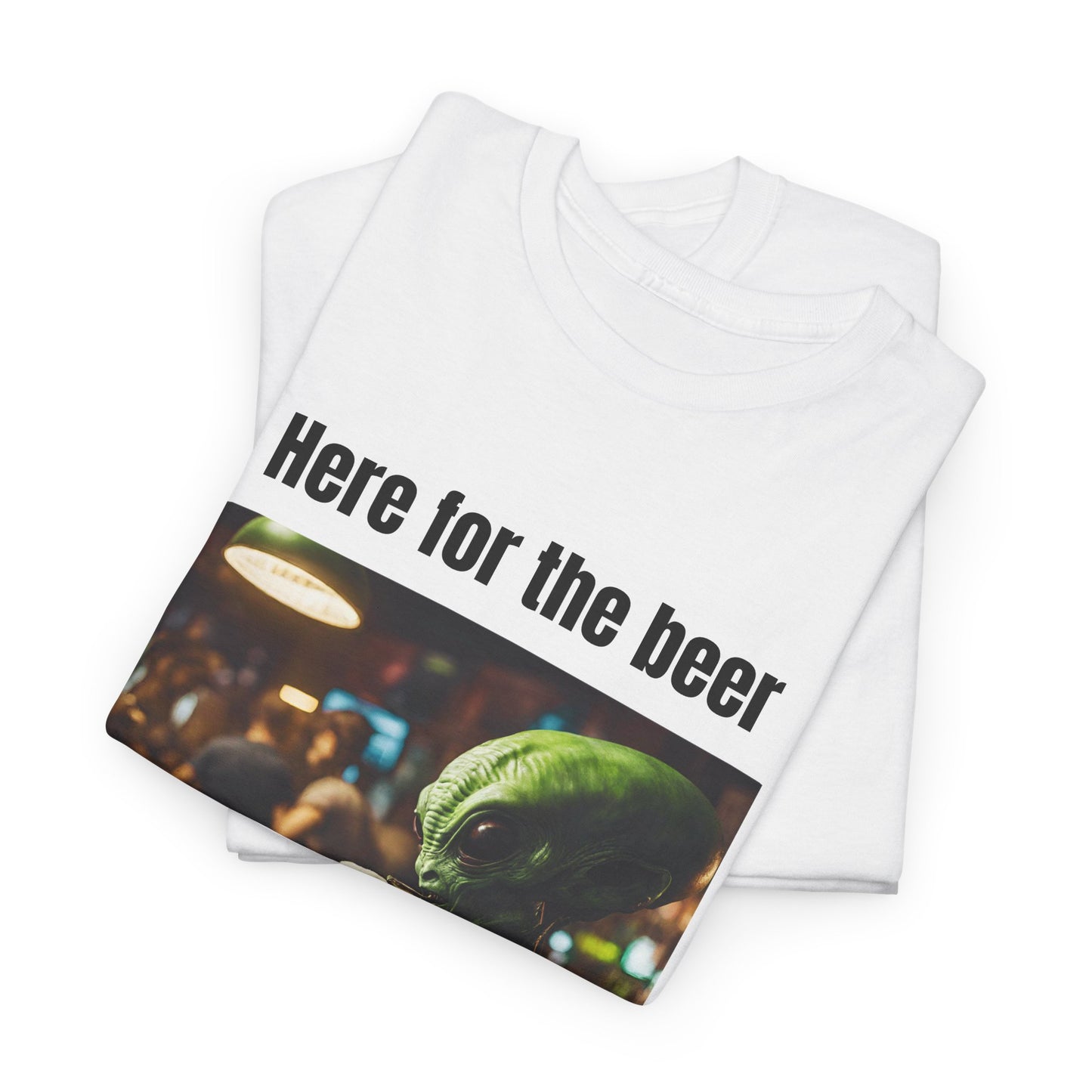 Ici pour la bière, les gains peuvent attendre ! T-shirt de sport Alien Flashlander