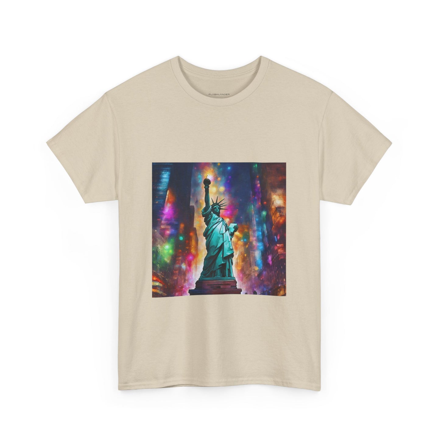 The Statue of Liberty in the Heart of New York Graphic Tee Flashlander