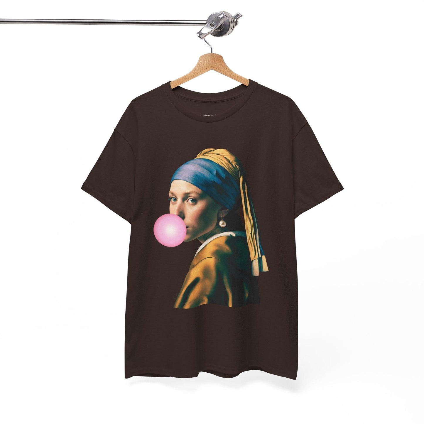 Bubble Gum Girl with a Pearl Earring Johannes Vermeer - Flashlander Gym Shirt