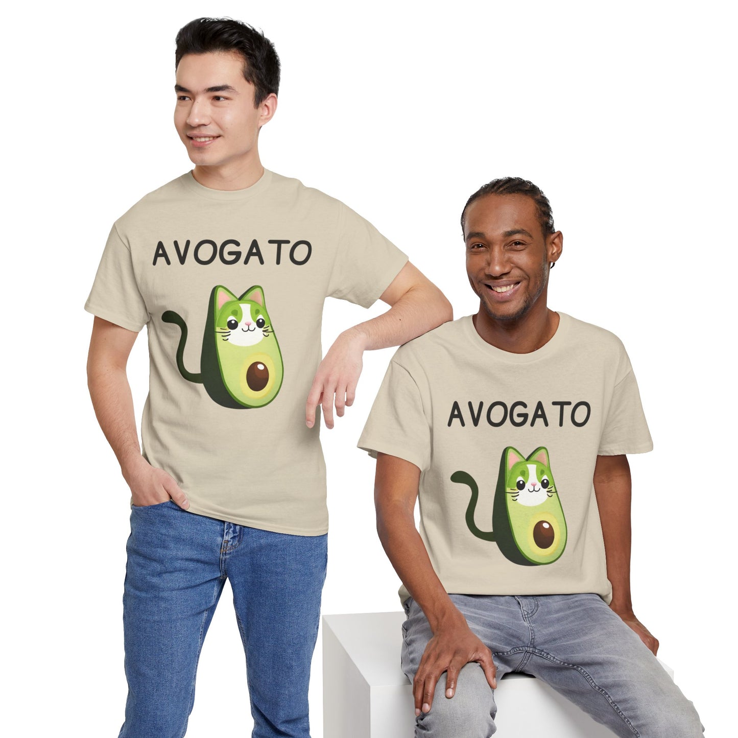 Avogato Funny Avocado Cat Face - Flashlander Gym Shirt