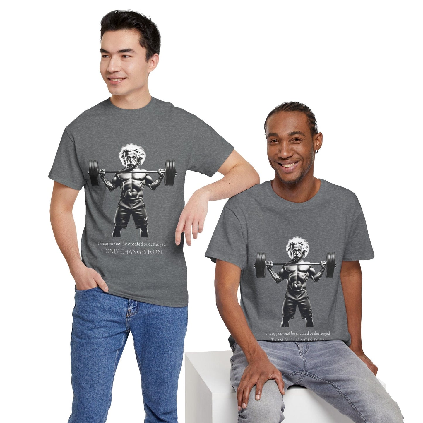 Camiseta de culturista Albert Einstein: la energía de Flashlander no se puede crear ni destruir, solo cambia de forma. Camiseta gráfica con cita