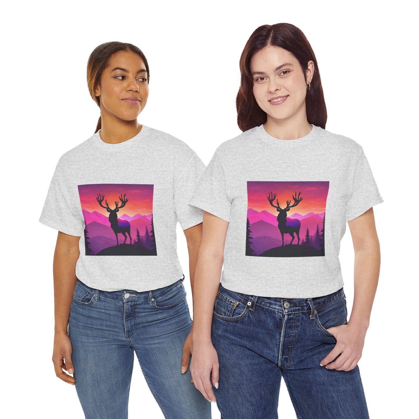 Deer Majestic Sunset Flashlander Gym Shirt