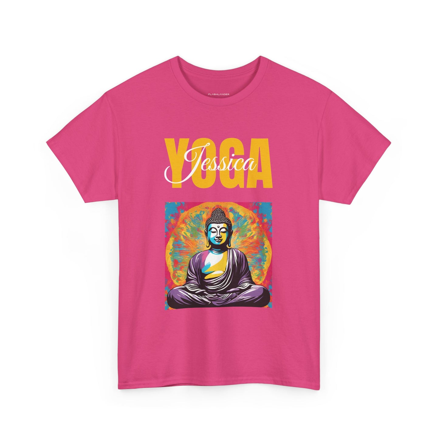 Personalized Yoga Shirt - Buddha Tee - Custom Name Flashlander Yoga Tee