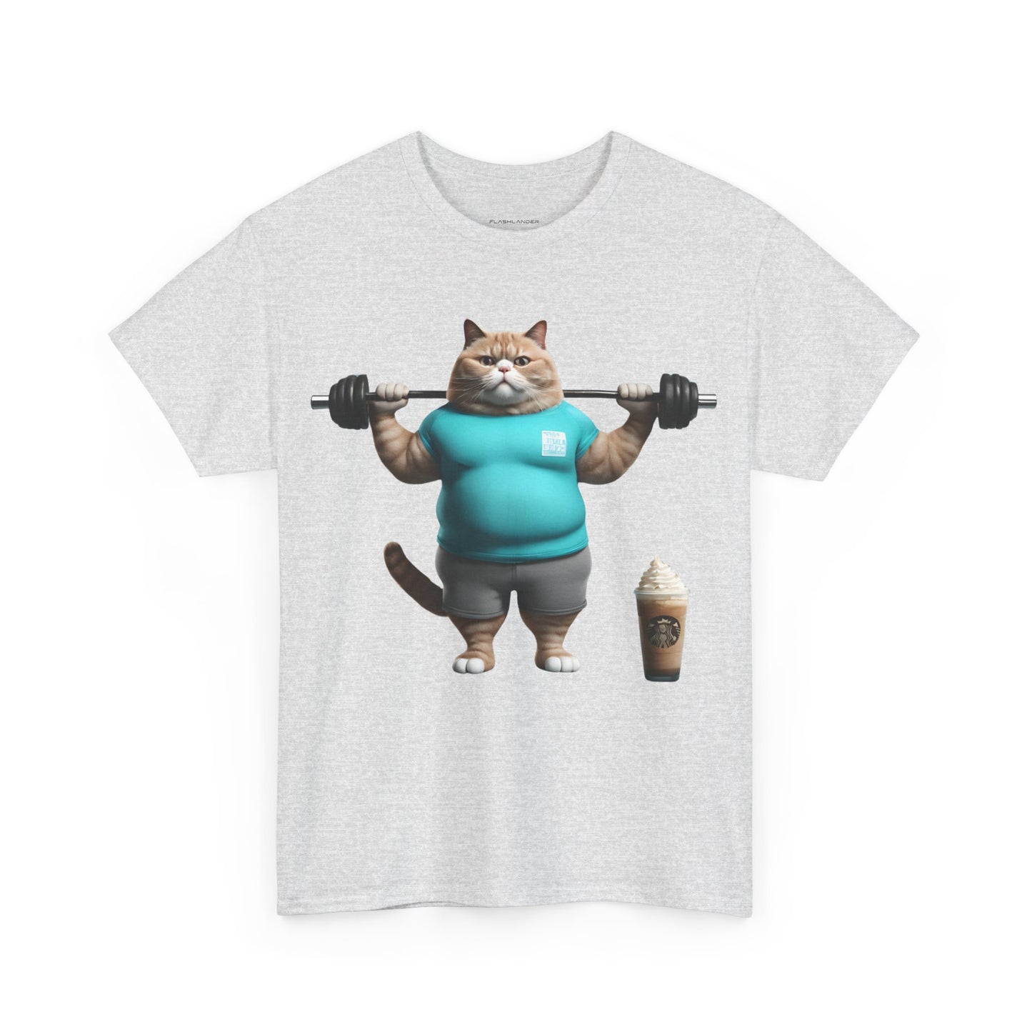 Funny Fat Cat Lifting - Flashlander Gym Shirt