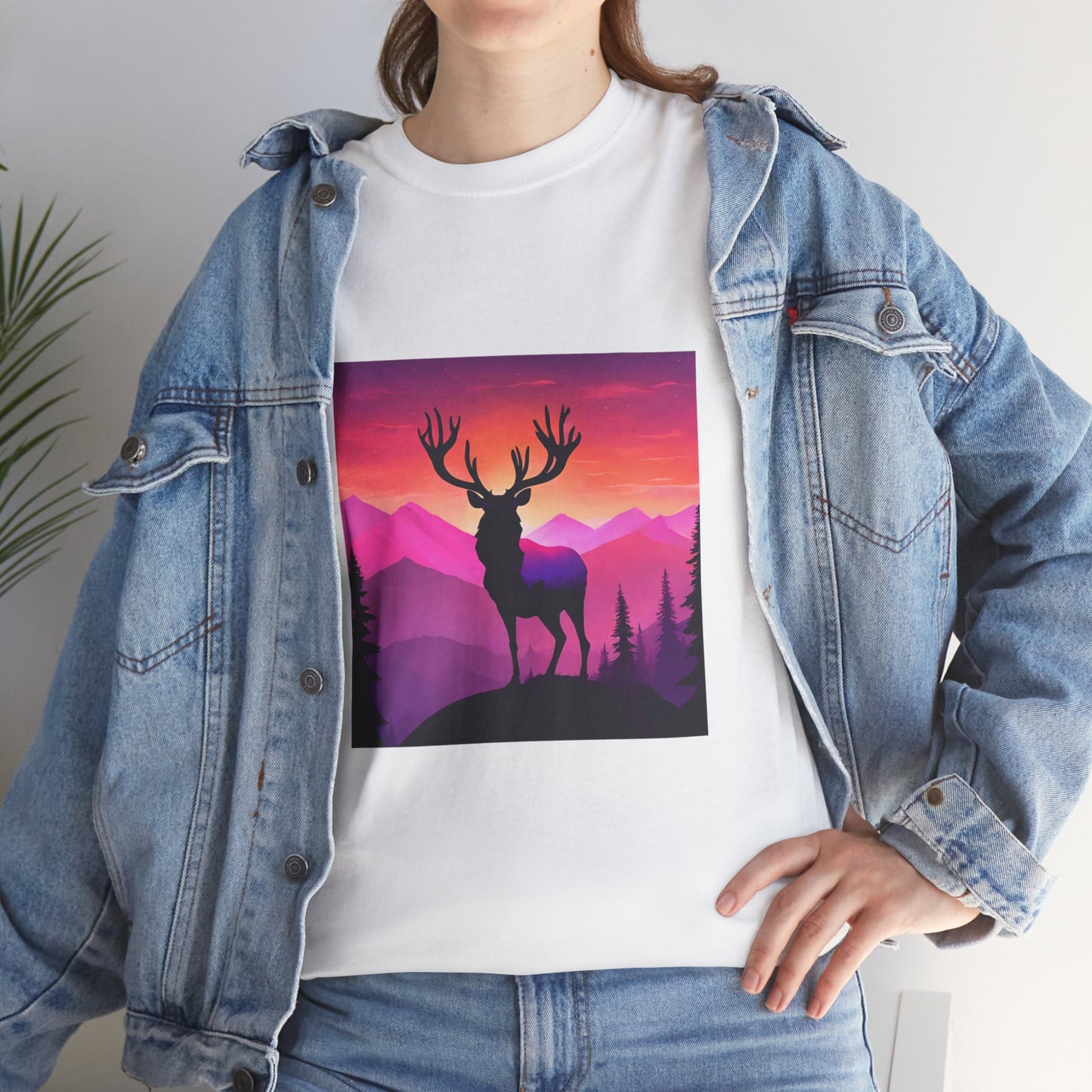 Deer Majestic Sunset Flashlander Gym Shirt