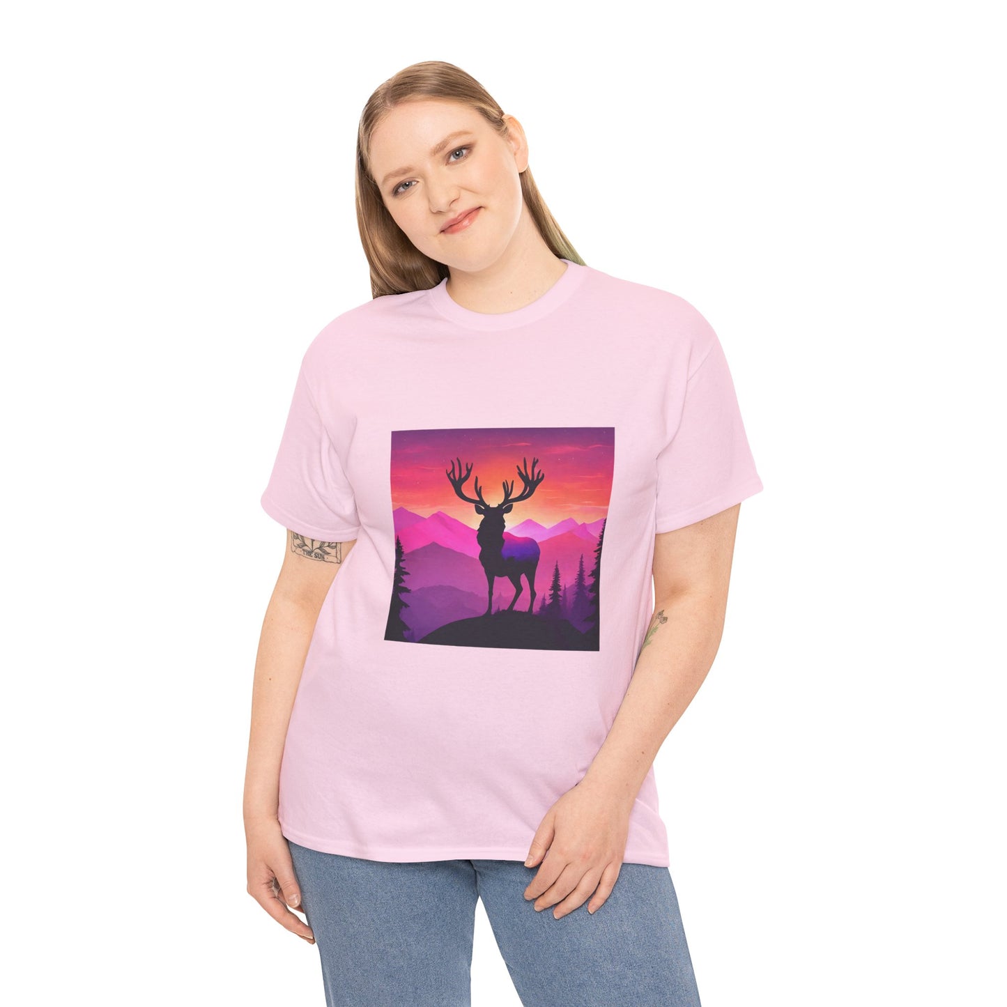 Deer Majestic Sunset Flashlander Gym Shirt