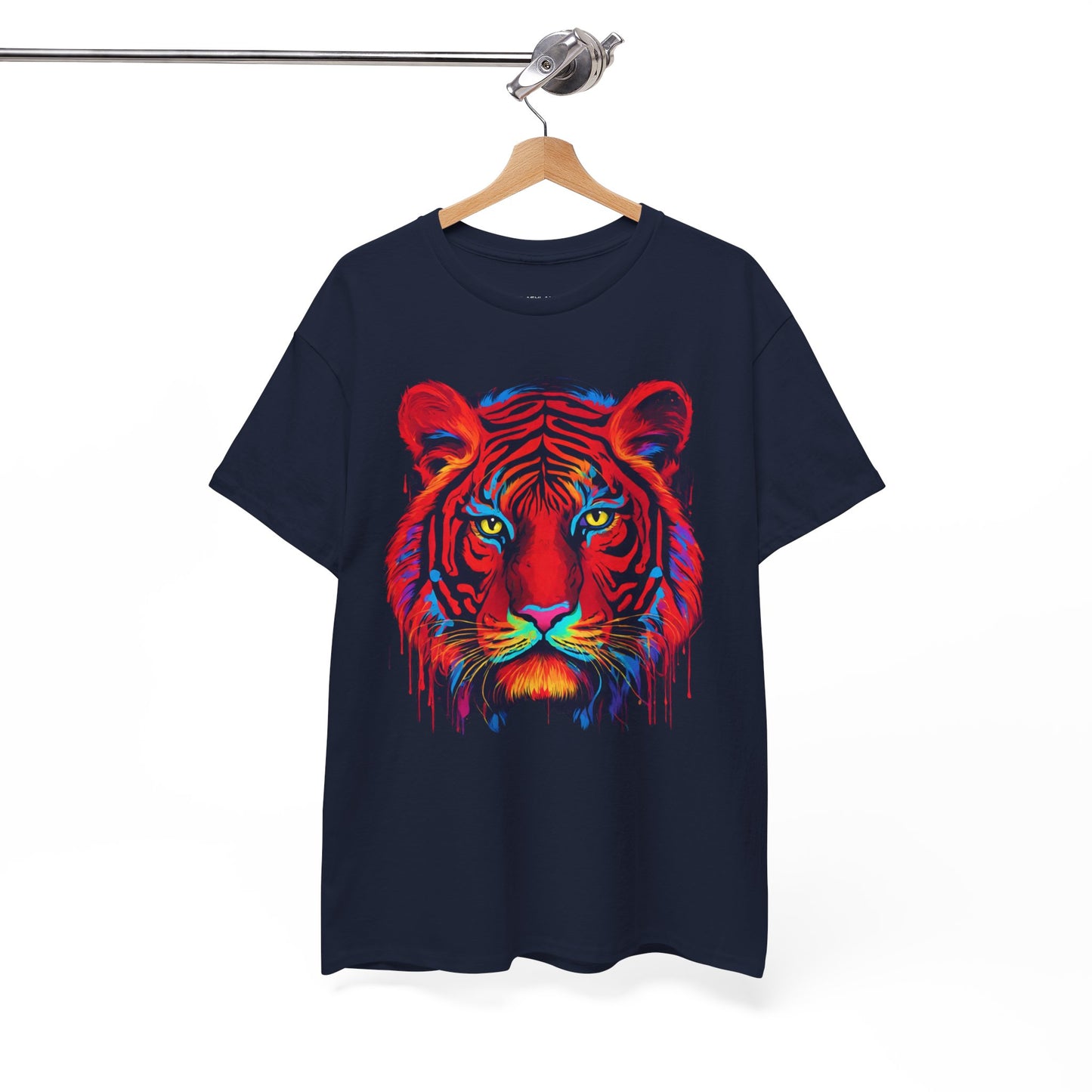 Majestuosa camiseta de Flashlander con diseño pop art de tigre rojo