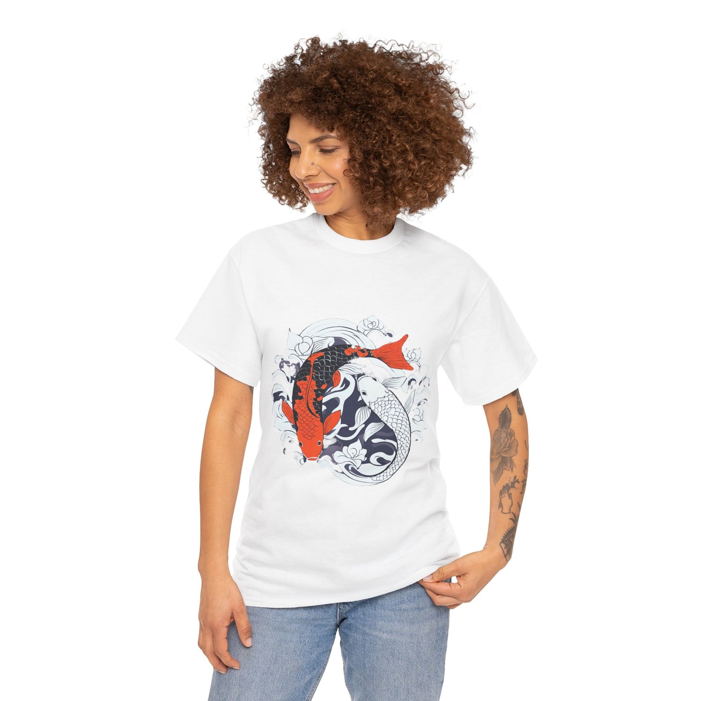 Yin Yang Japanese Koi Fish Flashlander Gym Shirt