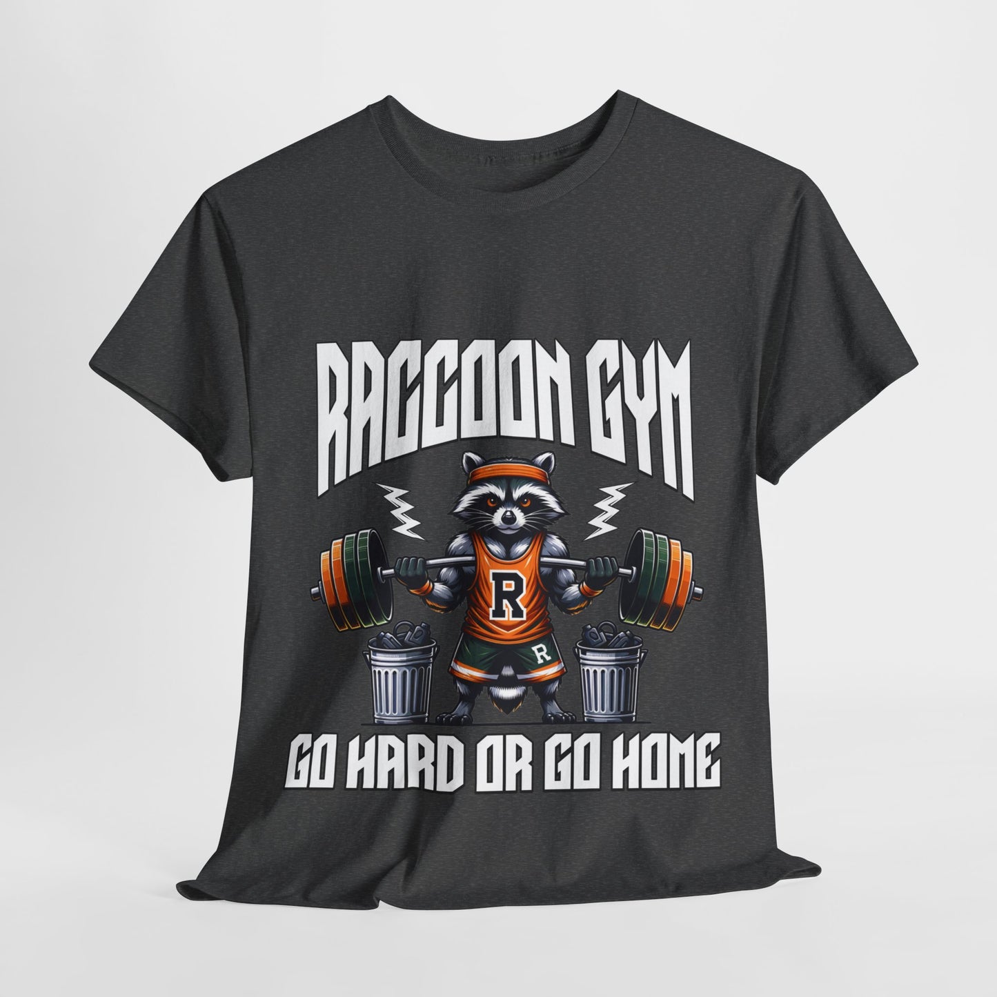 Raccoon Bodybuilder Shirt Flashlander Go Hard or Go Home Gym T-Shirt Cotton Unisex Graphic Tee