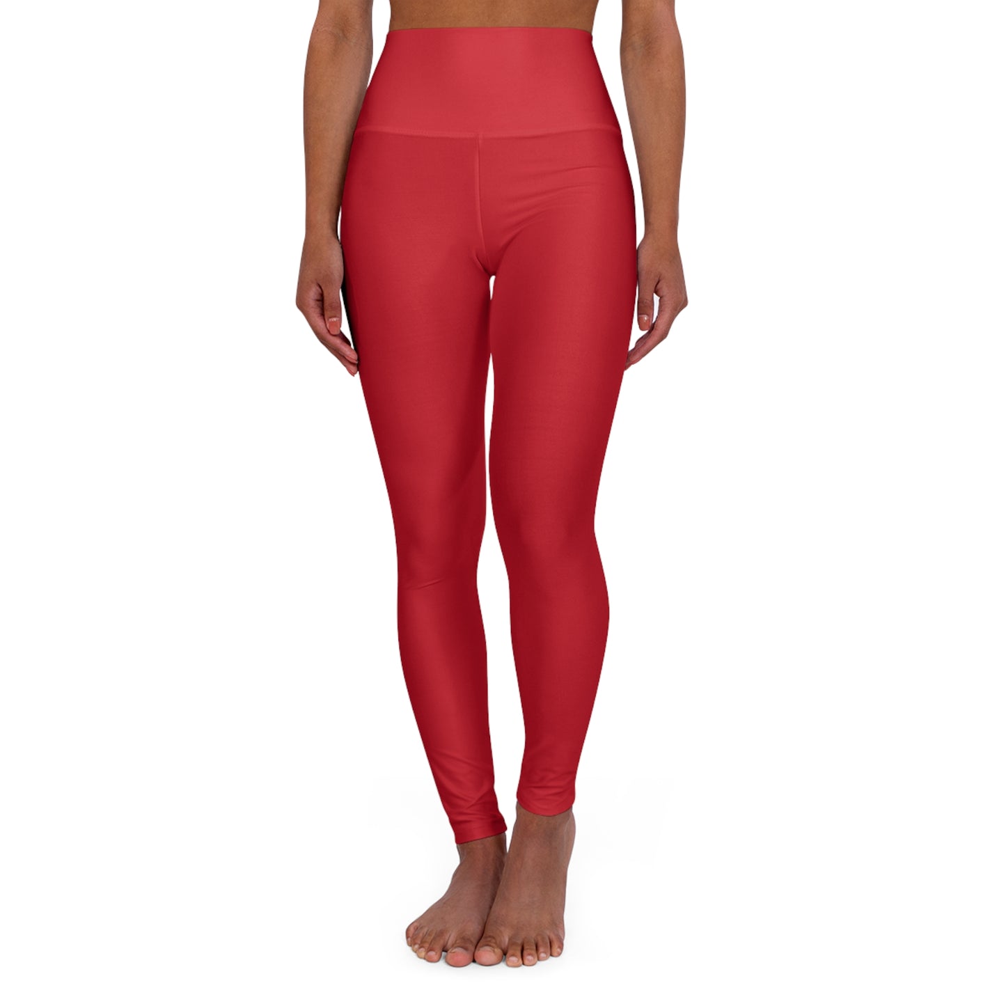 Flashlander Sportswear Zen High Waisted Yoga Leggings Dark Red (AOP) B