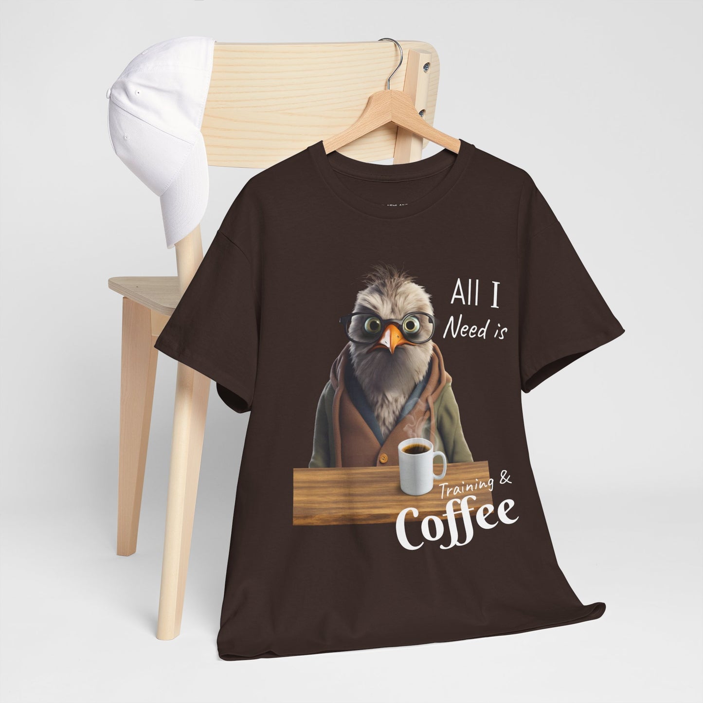 Tout ce dont j'ai besoin, c'est d'une formation et d'un café - T-shirt drôle d'oiseau - Flashlander Gym Shirt