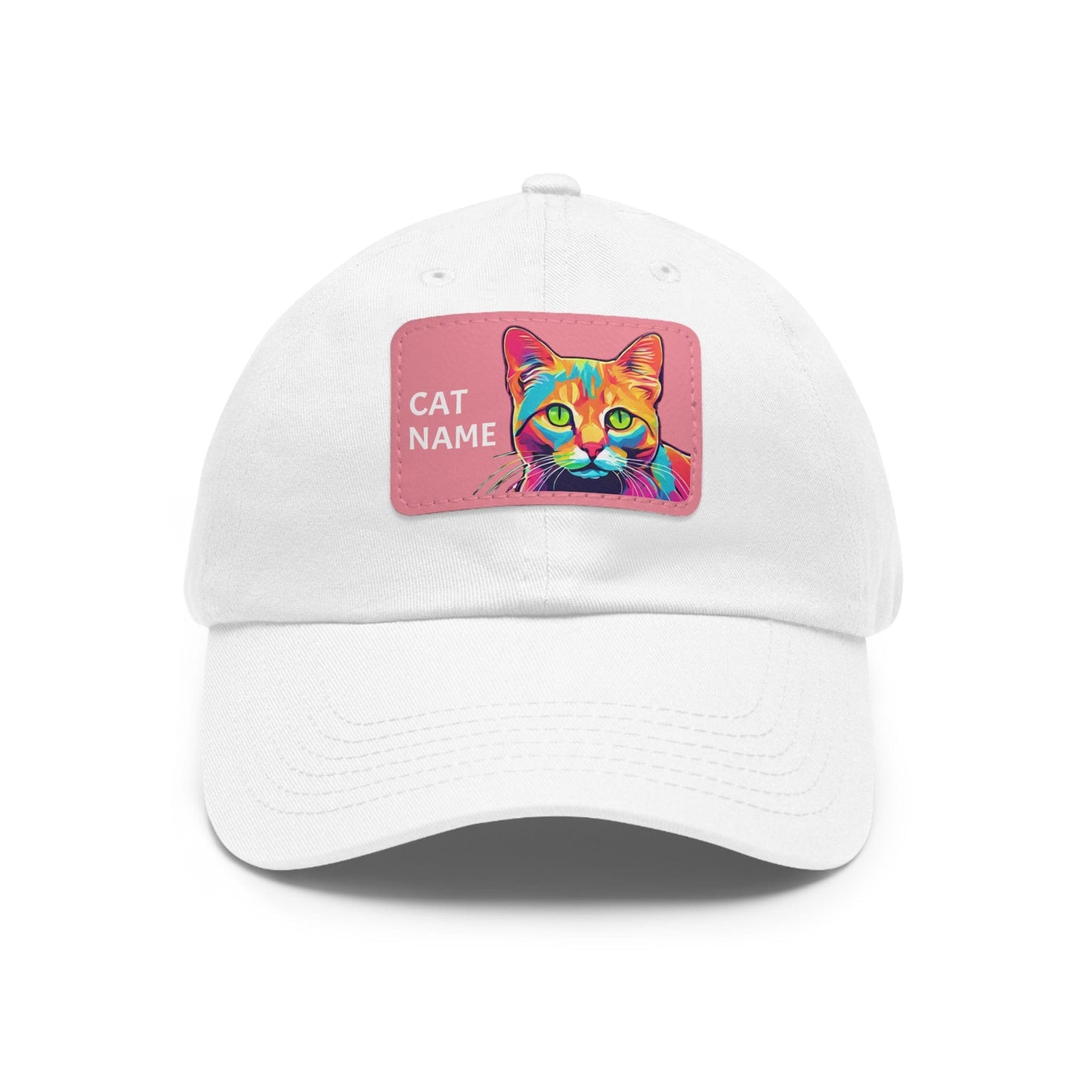 Cat Hat Cat Cap Cat Pop Art Hat Dad Hat with Patch (Rectangle) Baseball Cap Kitten Hat Kitty Hat Kitty Cap Custom Hat Flashlander