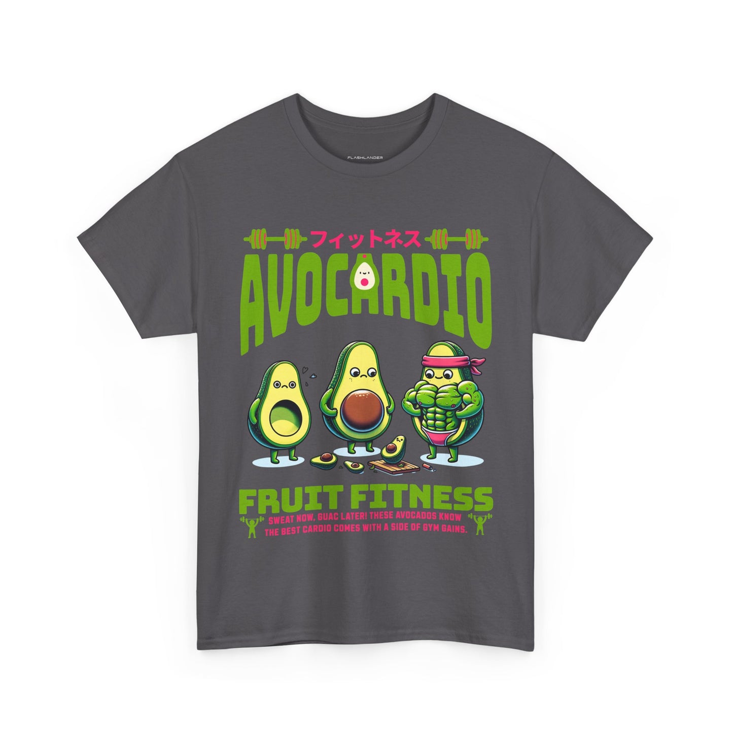 Avocardio Active Gym Shirt Avocado Fitness Graphic Tee