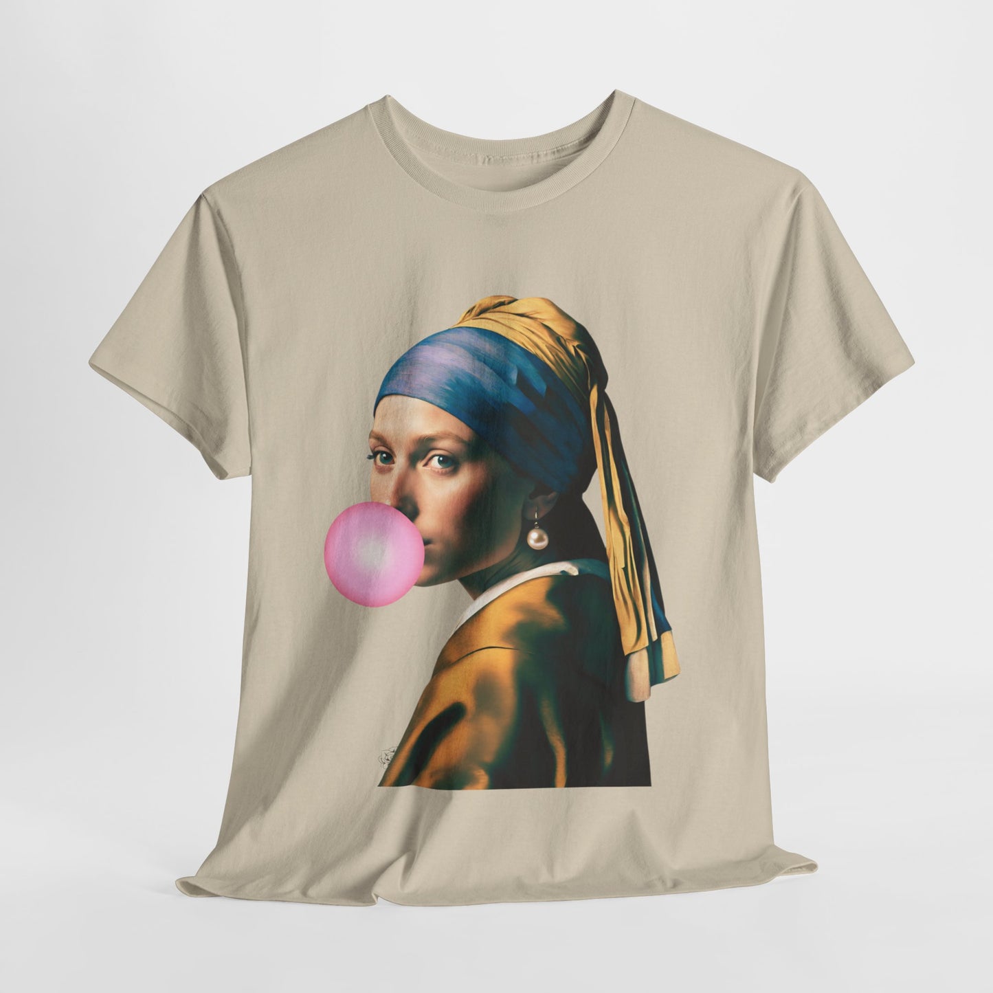 Bubble Gum Girl with a Pearl Earring Johannes Vermeer - Flashlander Gym Shirt