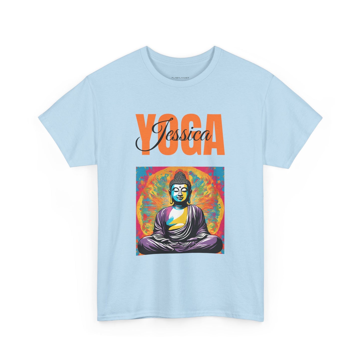 Personalized Yoga Shirt - Buddha Tee - Custom Name Flashlander Yoga Tee