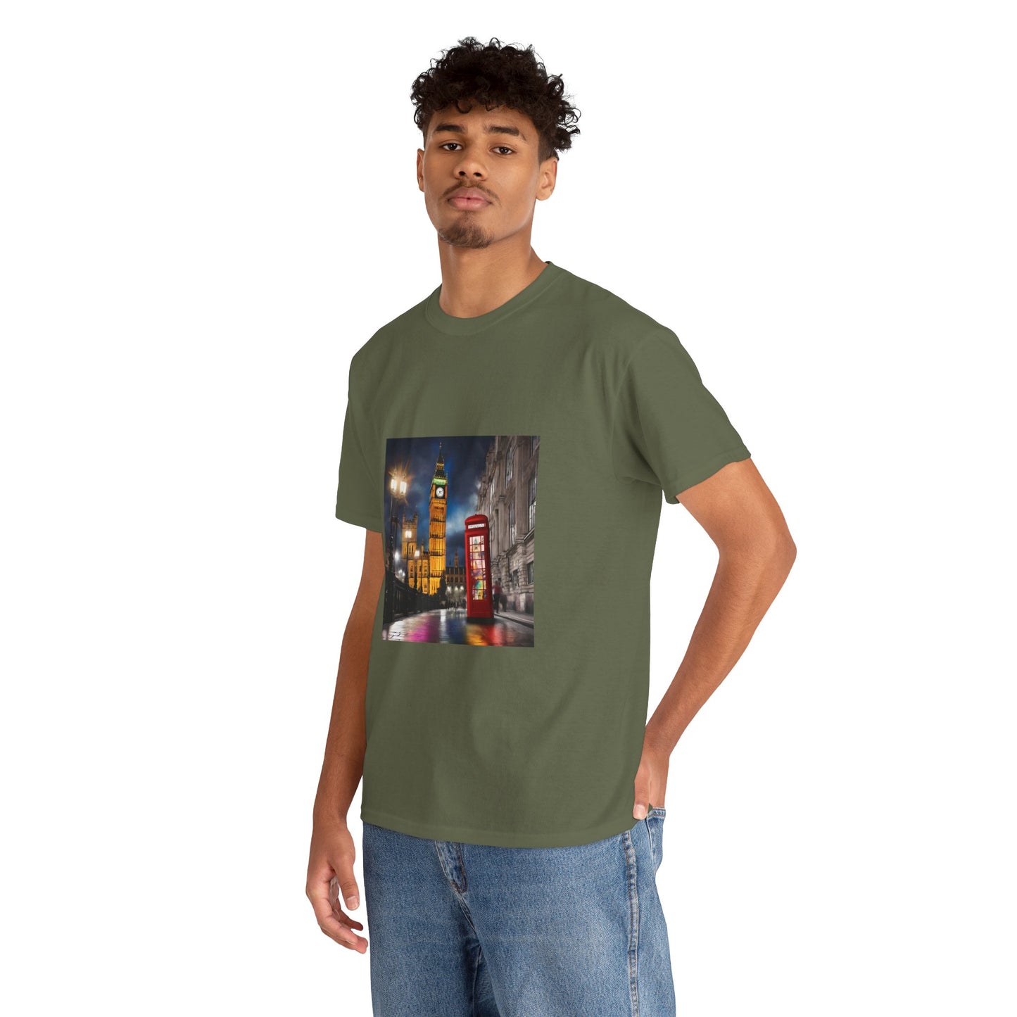 London City Big Ben, Reino Unido, Inglaterra Camisa Unisex Heavy Cotton Camiseta Marca Flashlander