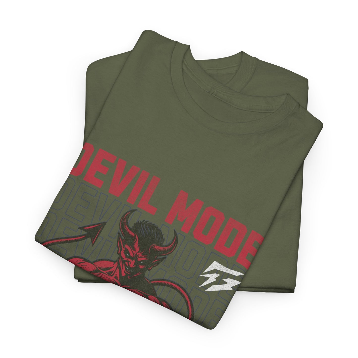 Devil Mode Gym Shirt Flashlander Cotton Unisex Charcoal Black Performance Graphic Tee