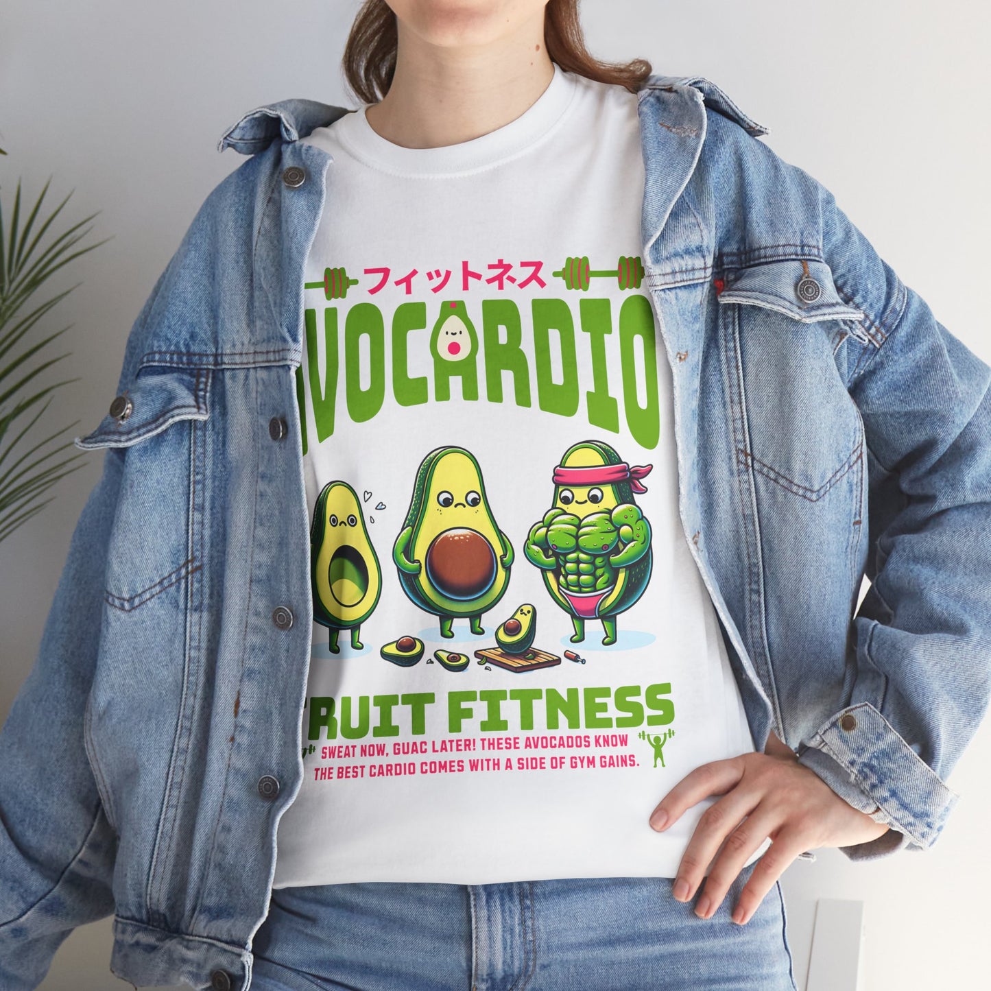 Avocardio Active Gym Shirt Avocado Fitness Graphic Tee