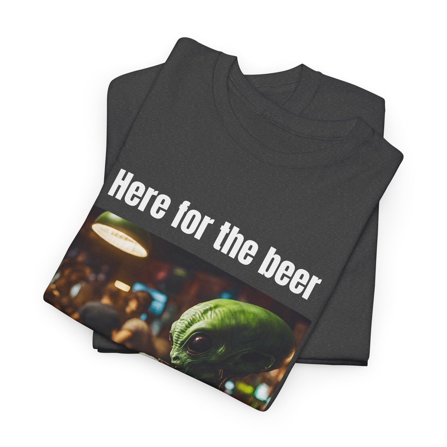 Ici pour la bière, les gains peuvent attendre ! T-shirt de sport Alien Flashlander