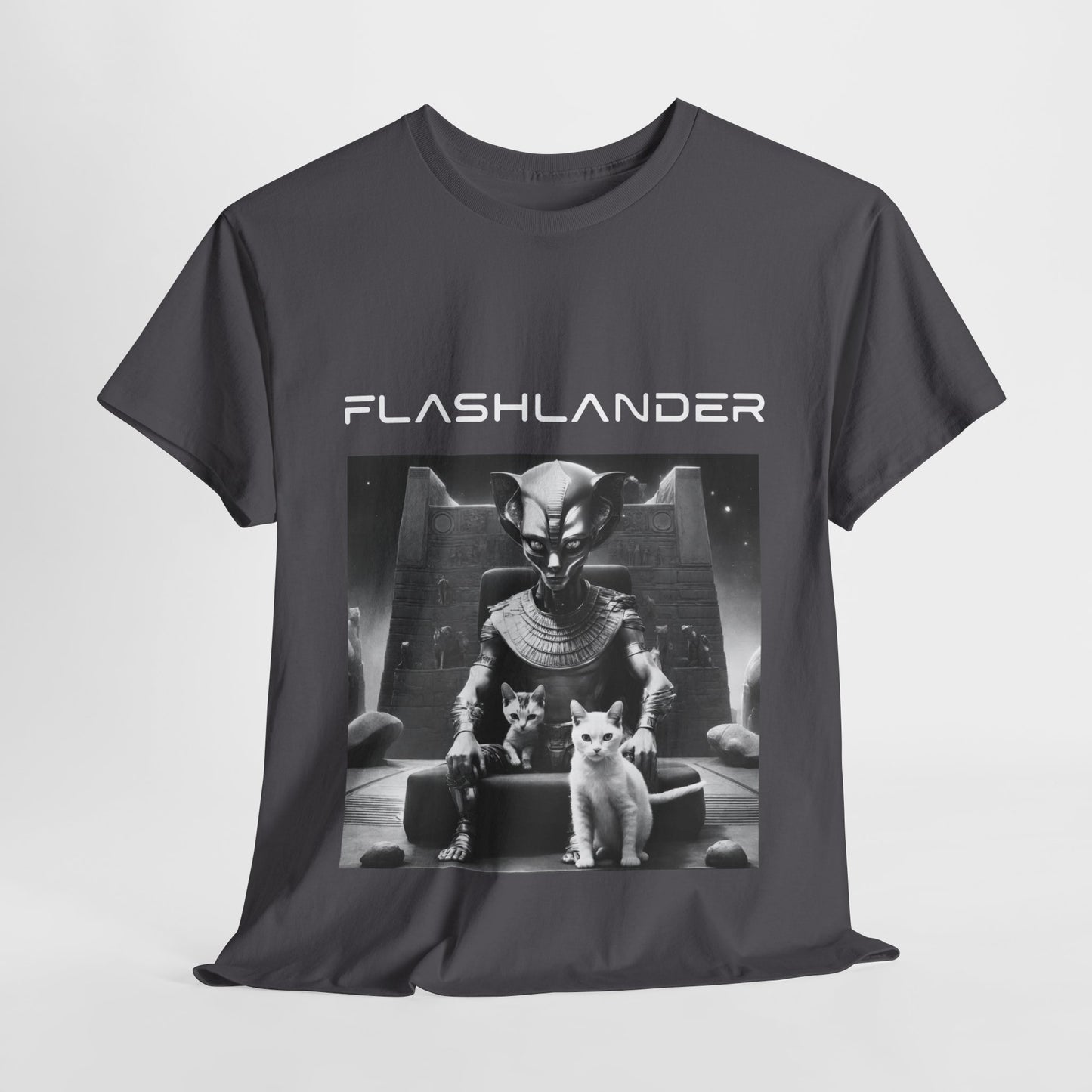 Cat Alien Pharaoh's Pyramids - Flashlander Gym Shirt