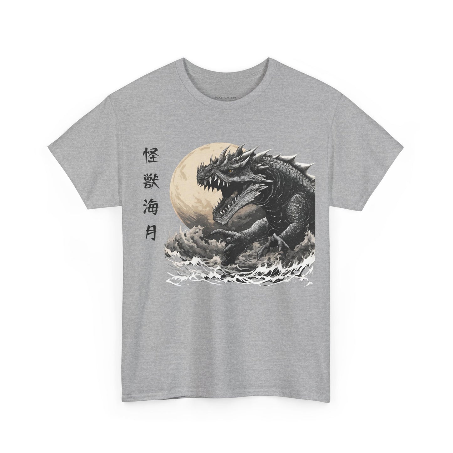 T-shirt de sport Flashlander, le monstre marin Kraken émerge, menace au clair de lune