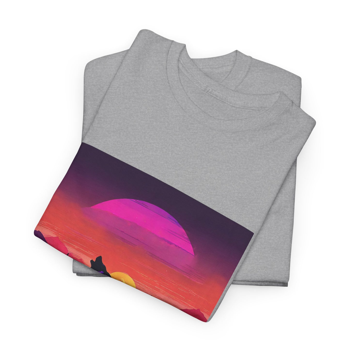 Wolf Majestic Sunset Gaphic Tee Flashlander