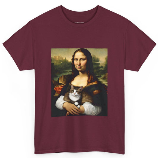 Mona Lisa with Cat - Flashlander Gym Shirt