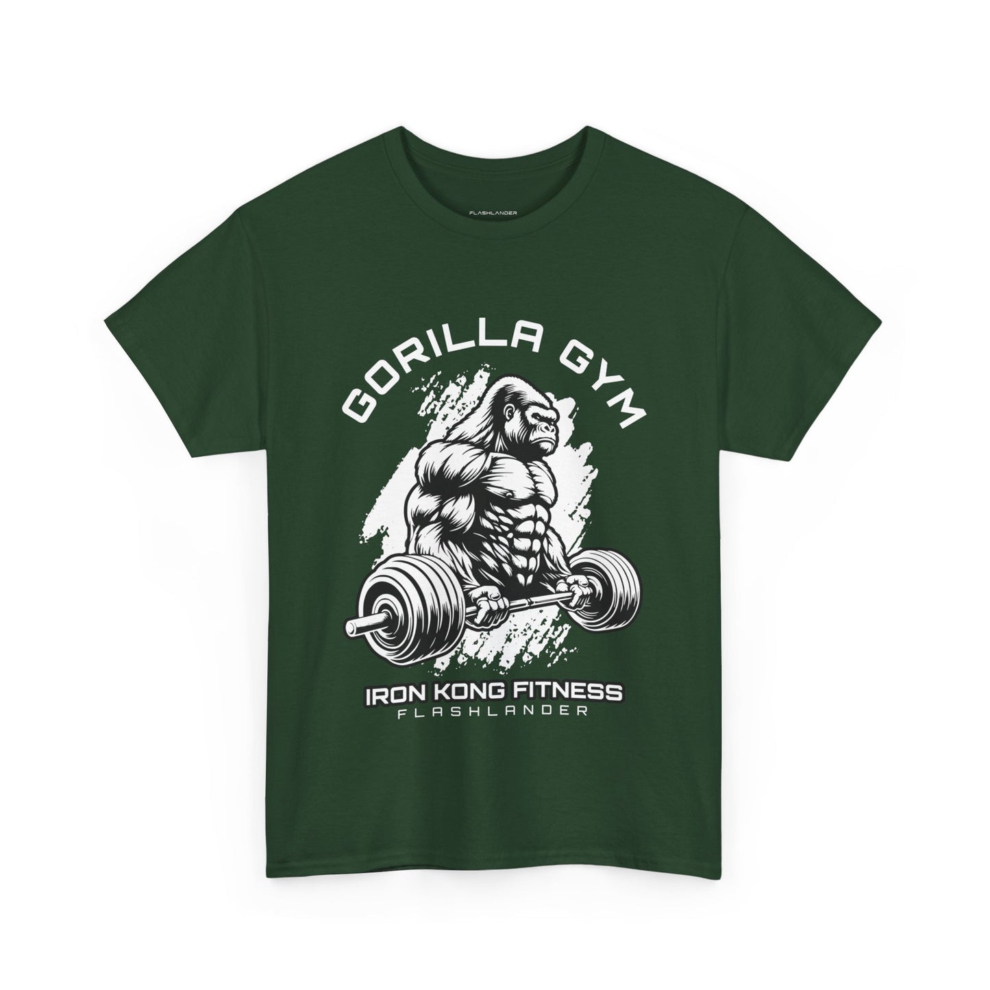 T-shirt de sport Gorilla Flashlander en coton unisexe, noir anthracite, graphique de performance