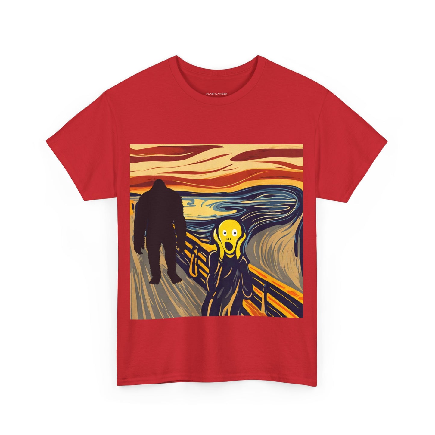 The Scream Meets Bigfoot A Startling Encounter - Flashlander Gym Shirt