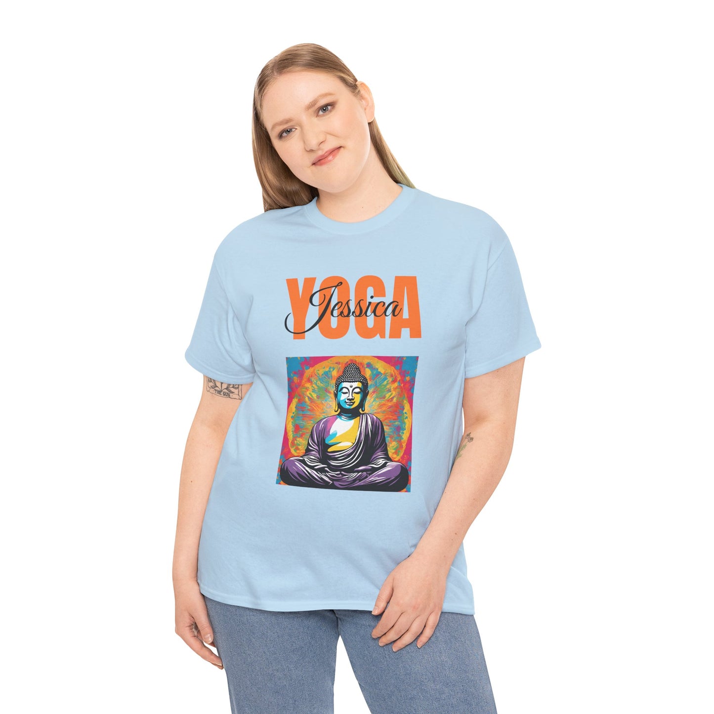 Personalized Yoga Shirt - Buddha Tee - Custom Name Flashlander Yoga Tee