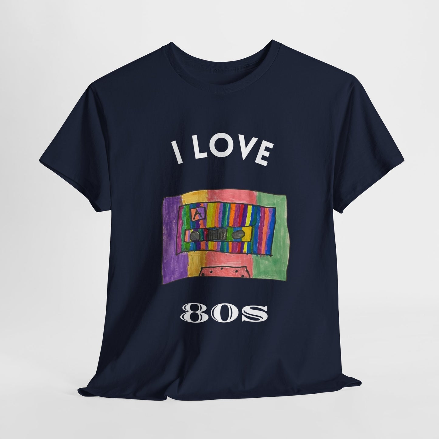 Retro Vibes Art Pop Cassette Tape I Love 80's - Flashlander Gym Shirt