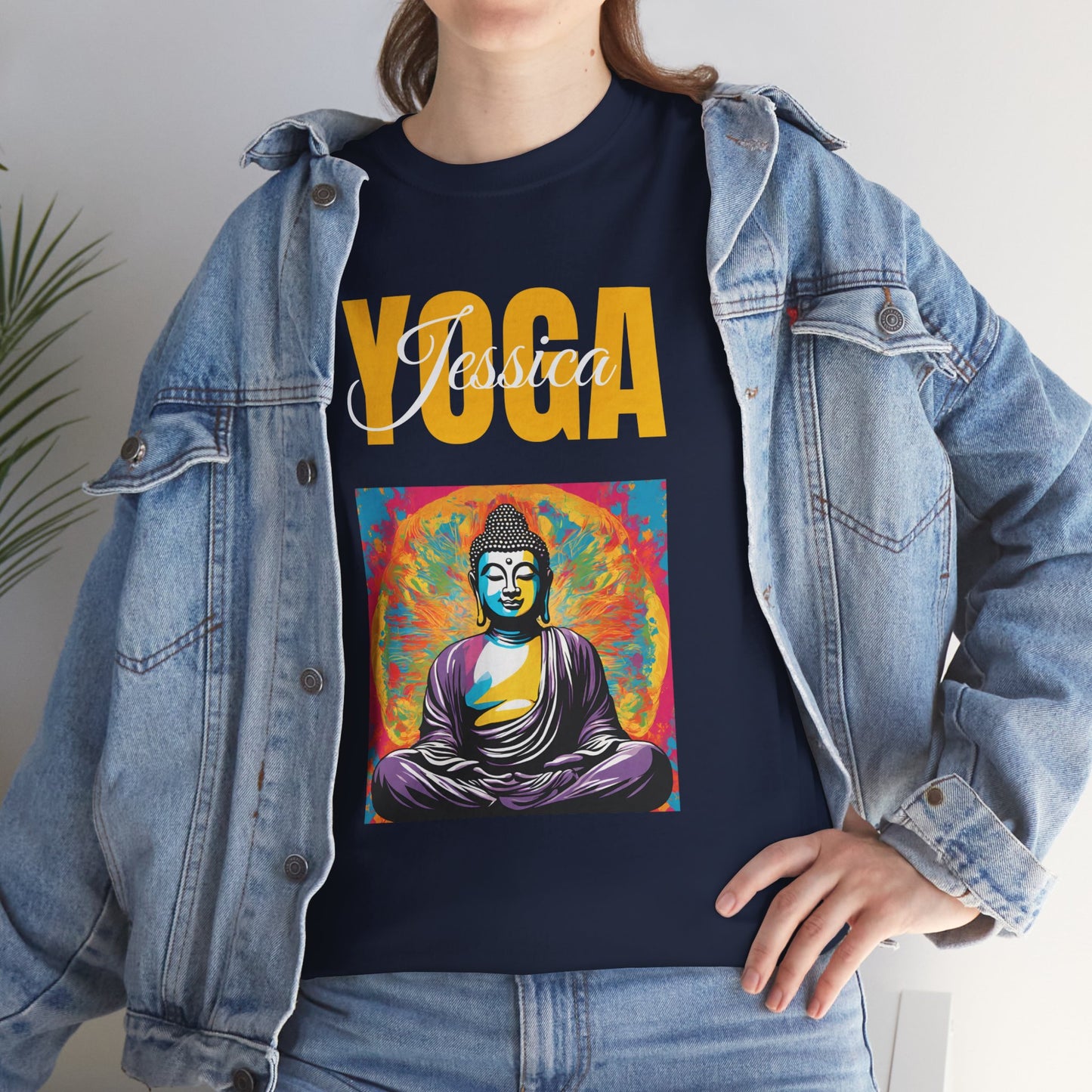 Personalized Yoga Shirt - Buddha Tee - Custom Name Flashlander Yoga Tee