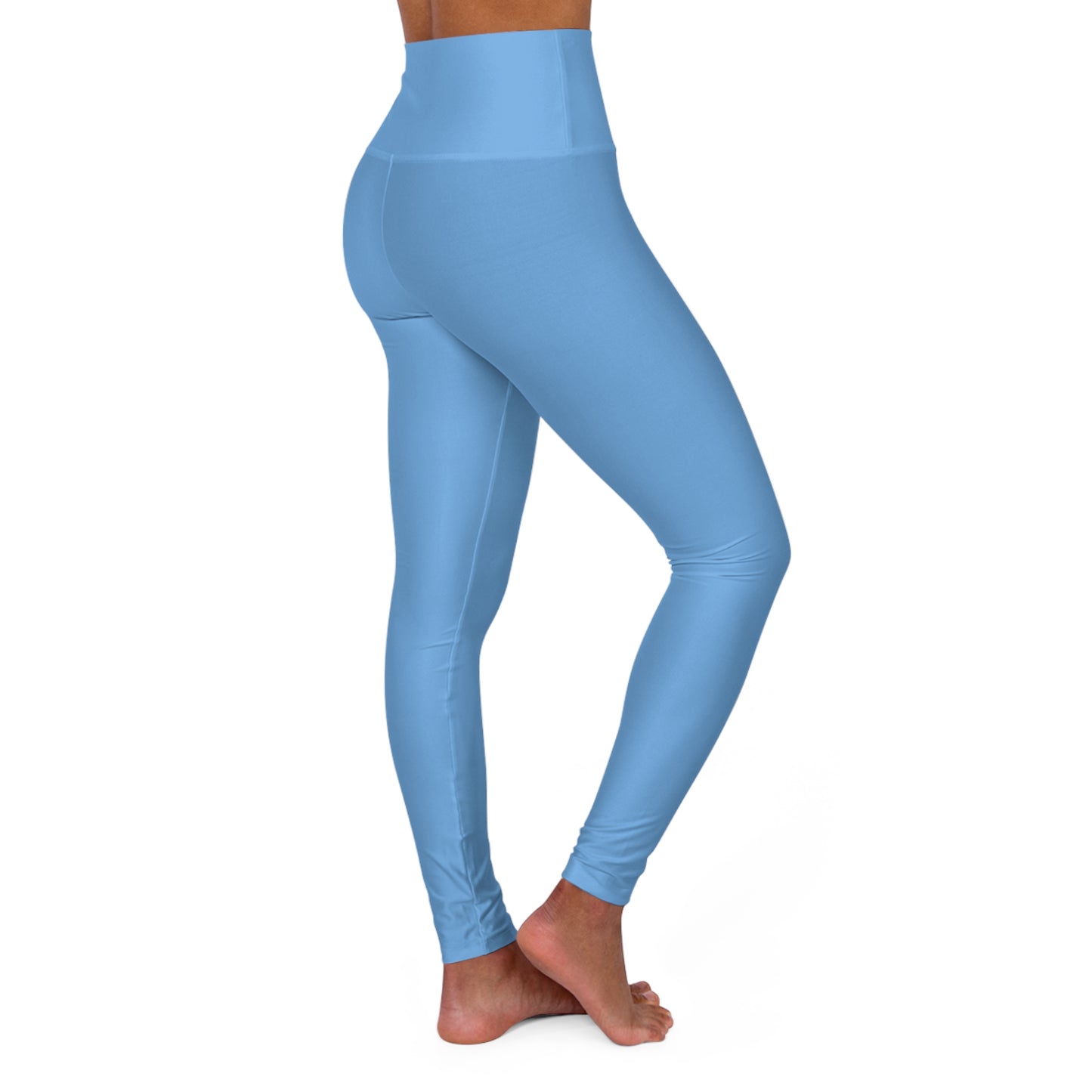 Flashlander Sportswear Zen High Waisted Yoga Leggings Light Blue (AOP)