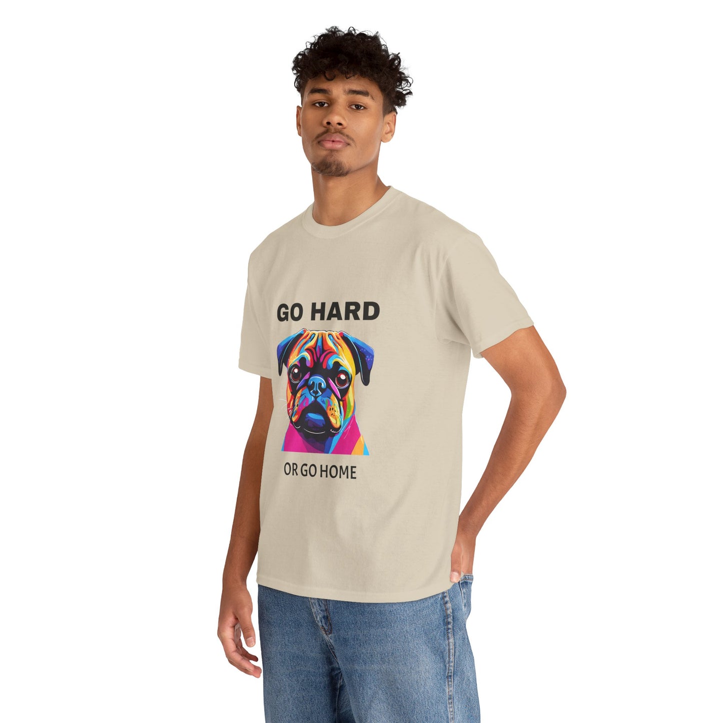 Pug Dog Pop Art  - Go Hard Or Go Home Flashlander Gym Shirt