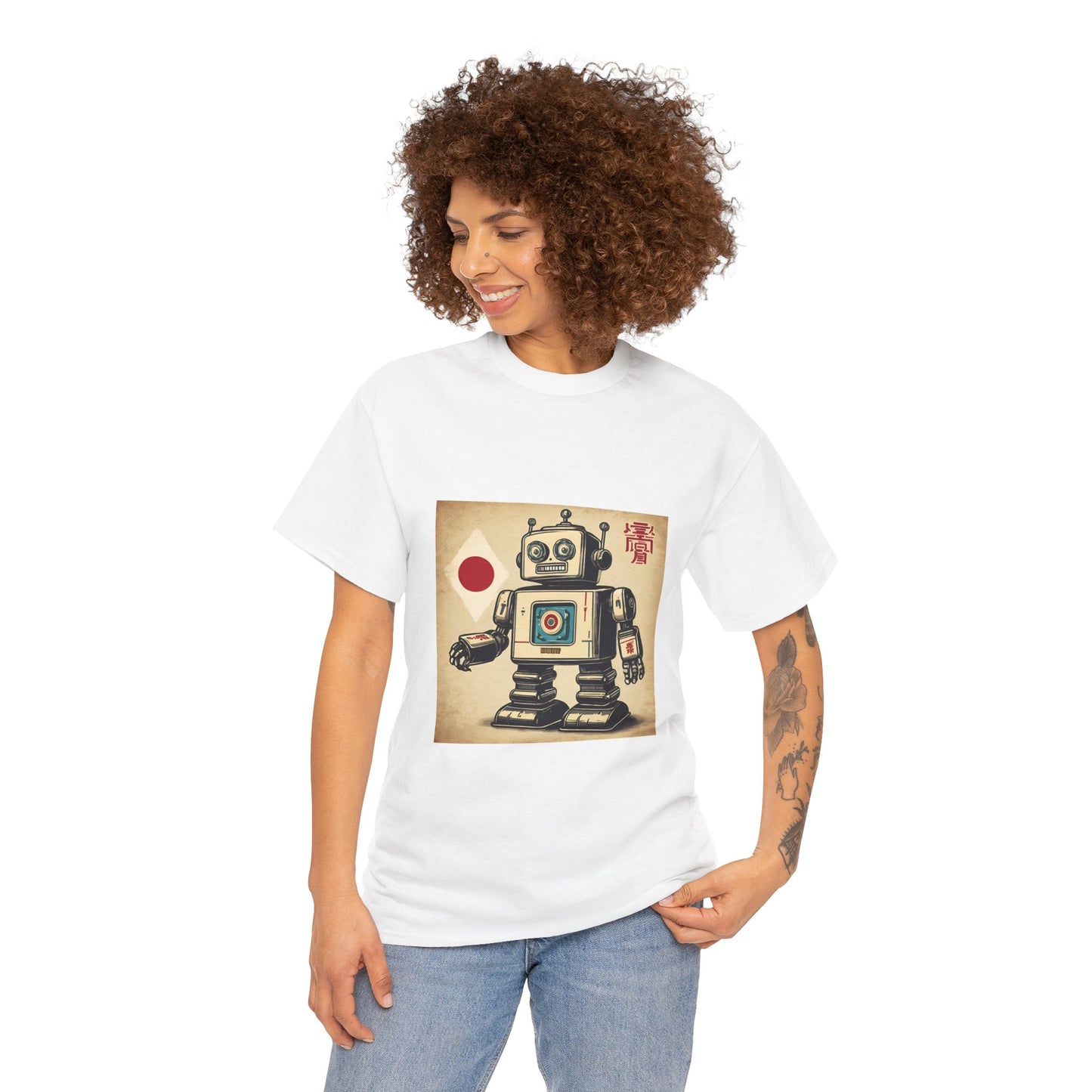 Camiseta deportiva con diseño de robot japonés vintage - Flashlander