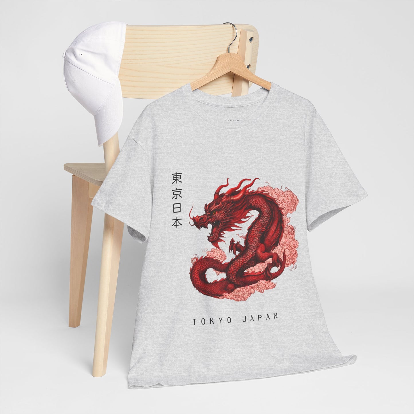 Red Dragon with Custom Japanese Name - Flashlander Gym Shirt