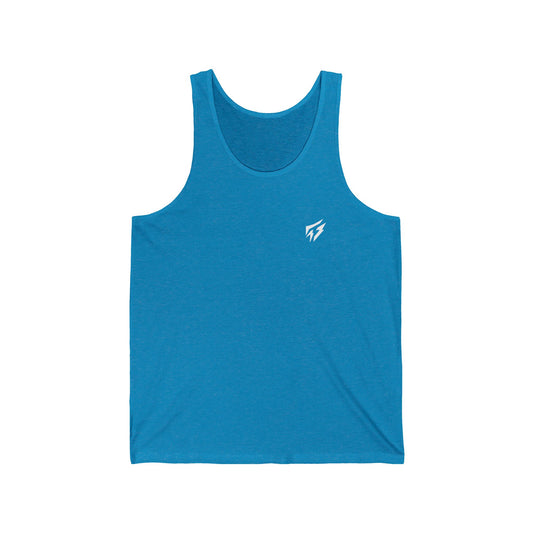 Flashlander Thunder Gym Rooster Bodybuilding Cotton Unisex Jersey Tank Blue Aqua