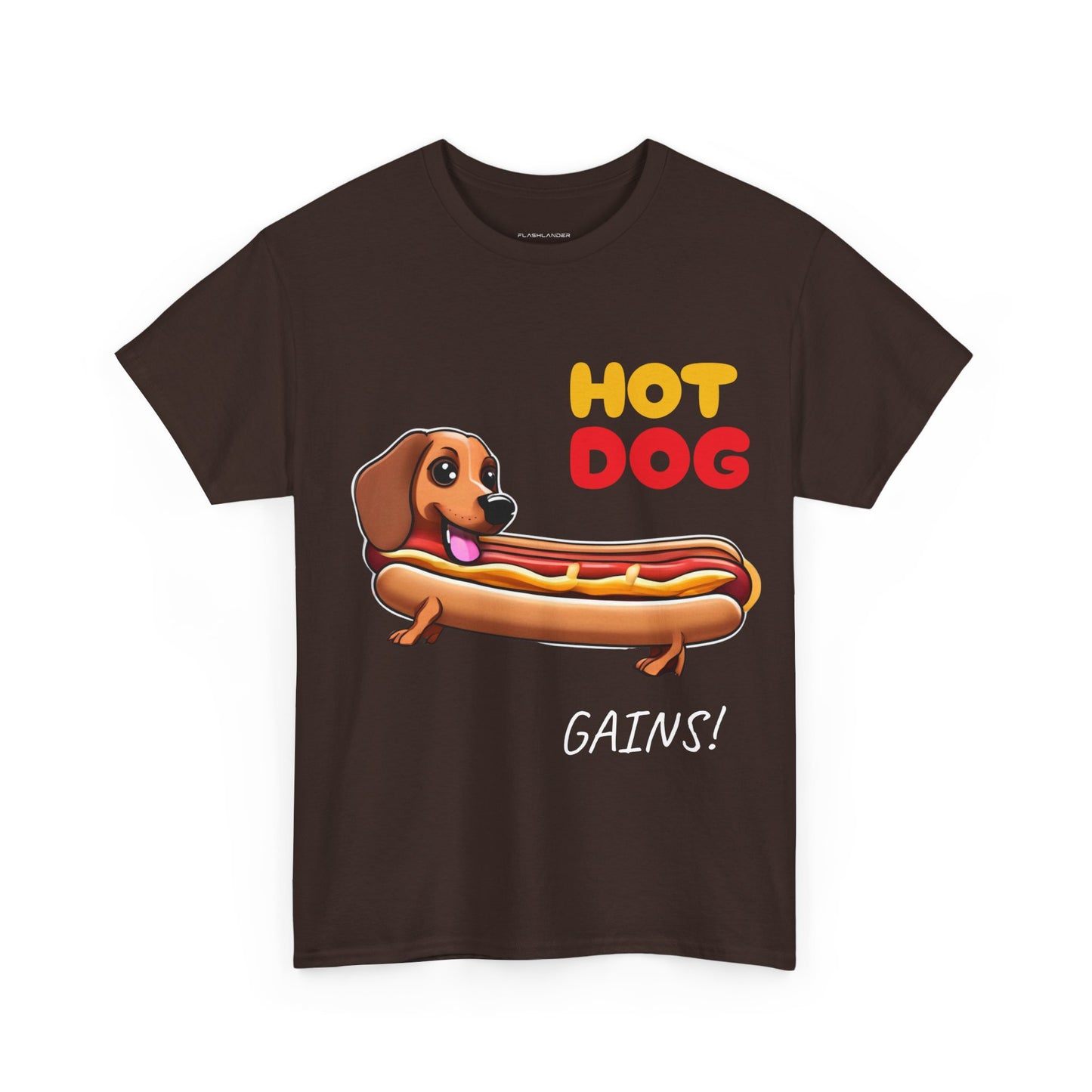 Hot Dog Gains Dachshund Dog - Flashlander Gym Shirt