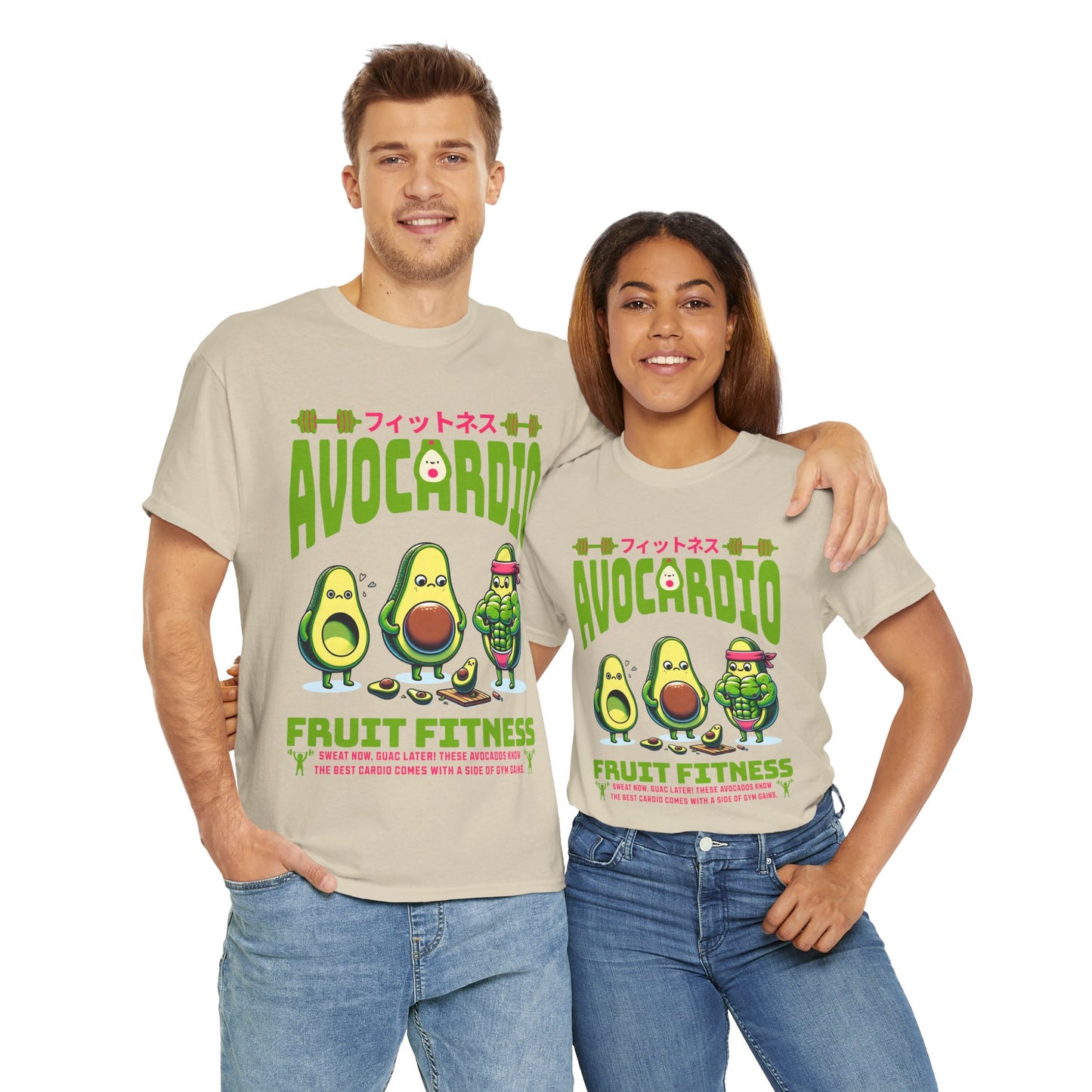 Avocardio Active Gym Shirt Avocado Fitness Graphic Tee