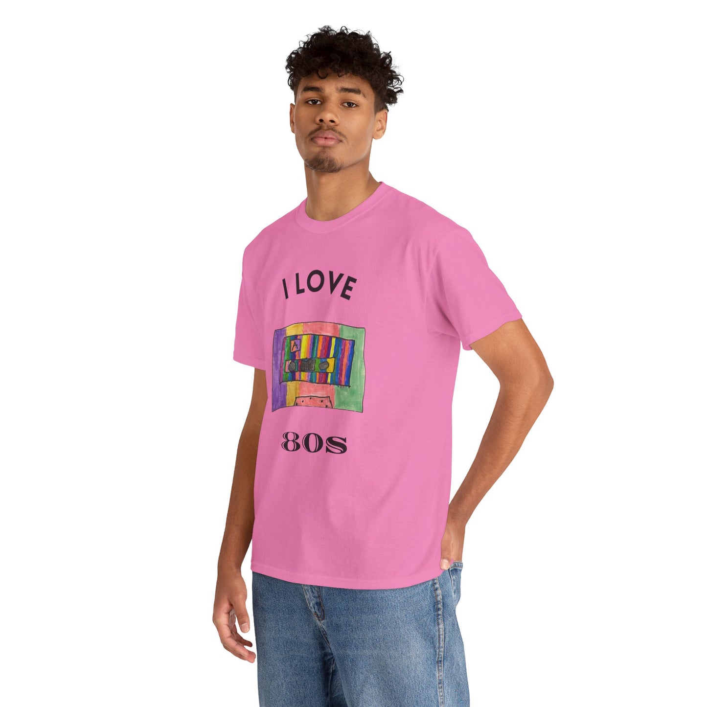 Retro Vibes Art Pop Cassette Tape I Love 80's - Flashlander Gym Shirt