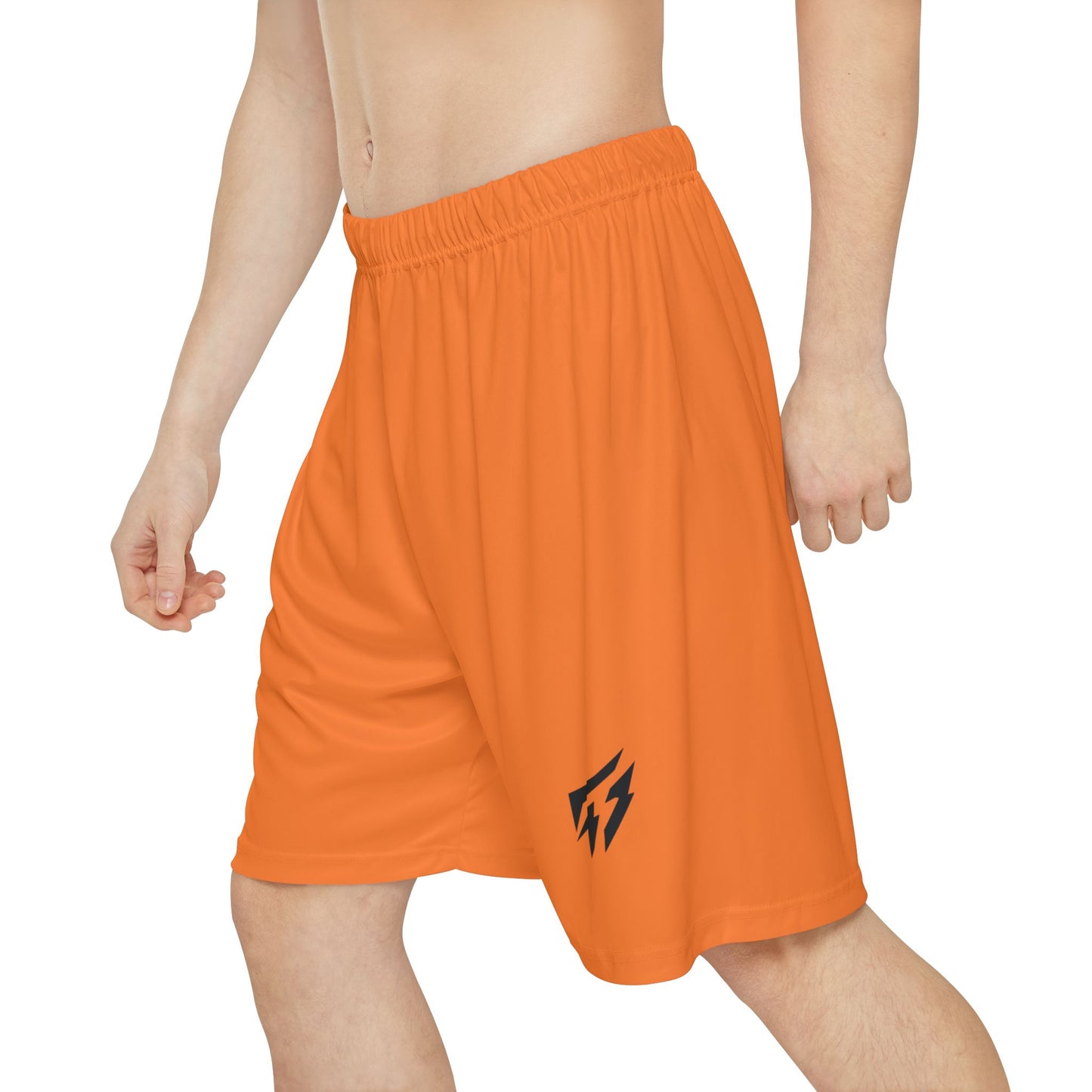 Flashlander ALG Performance Men’s Sports Shorts (AOP) Orange Black