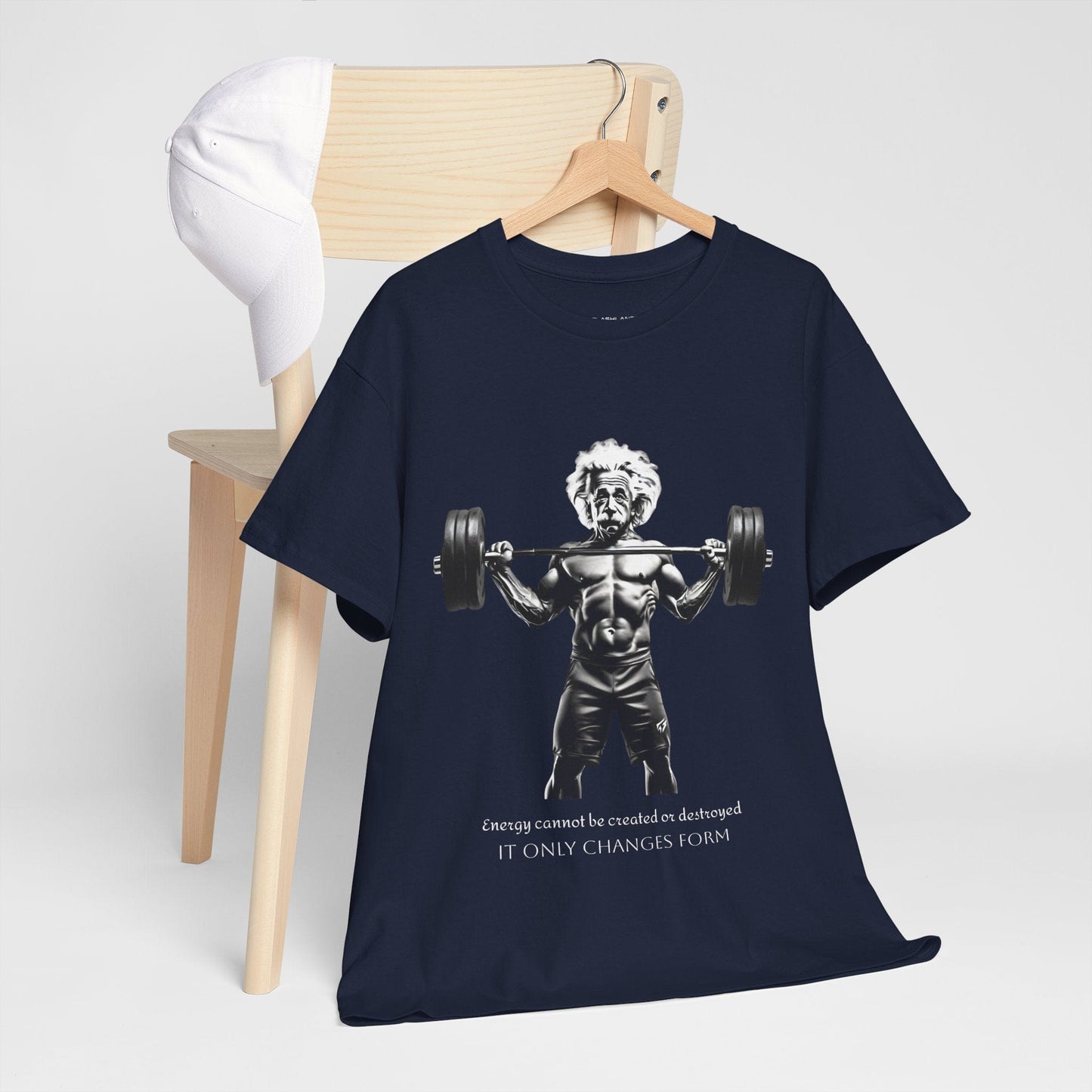 Camiseta de culturista Albert Einstein: la energía de Flashlander no se puede crear ni destruir, solo cambia de forma. Camiseta gráfica con cita