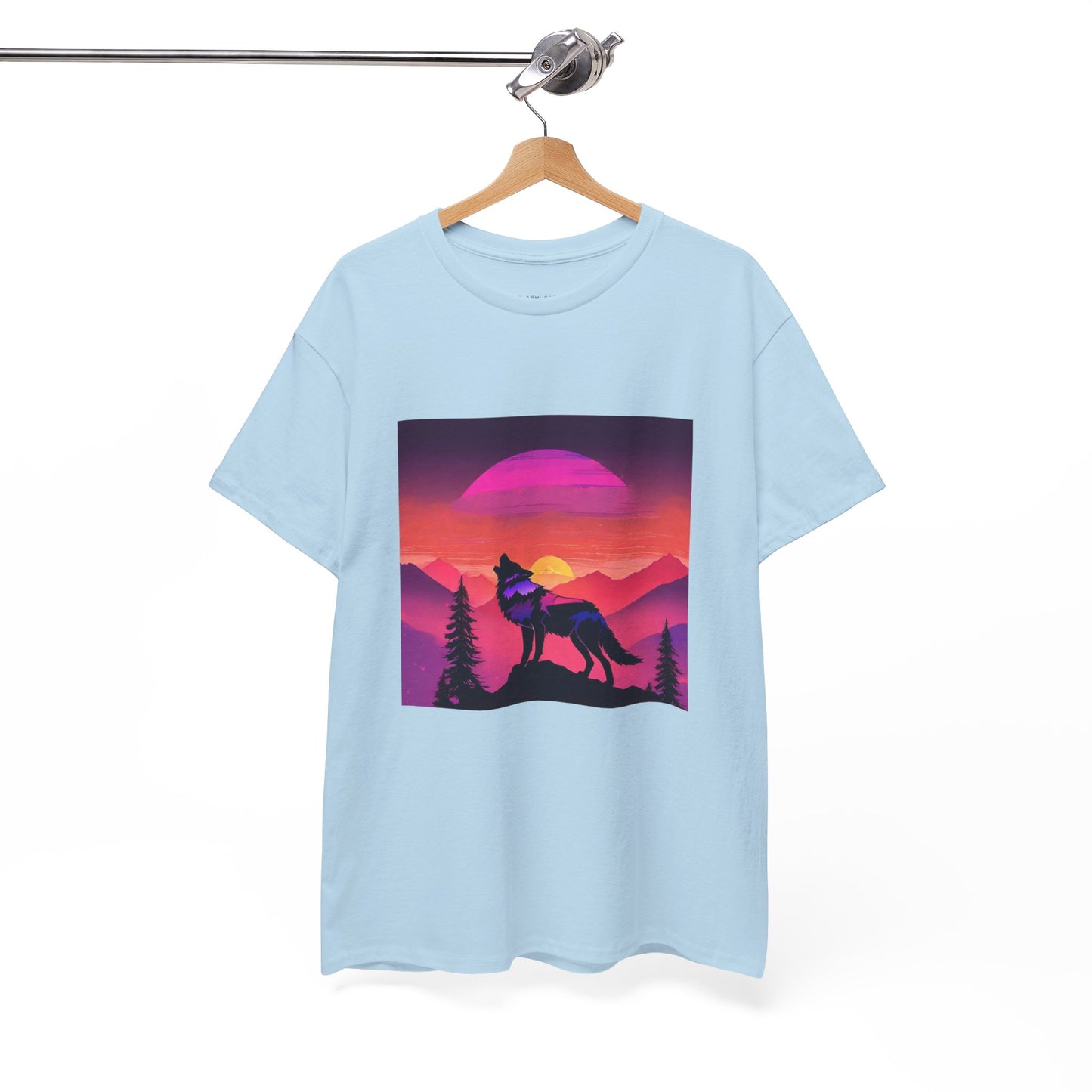 Wolf Majestic Sunset Gaphic Tee Flashlander