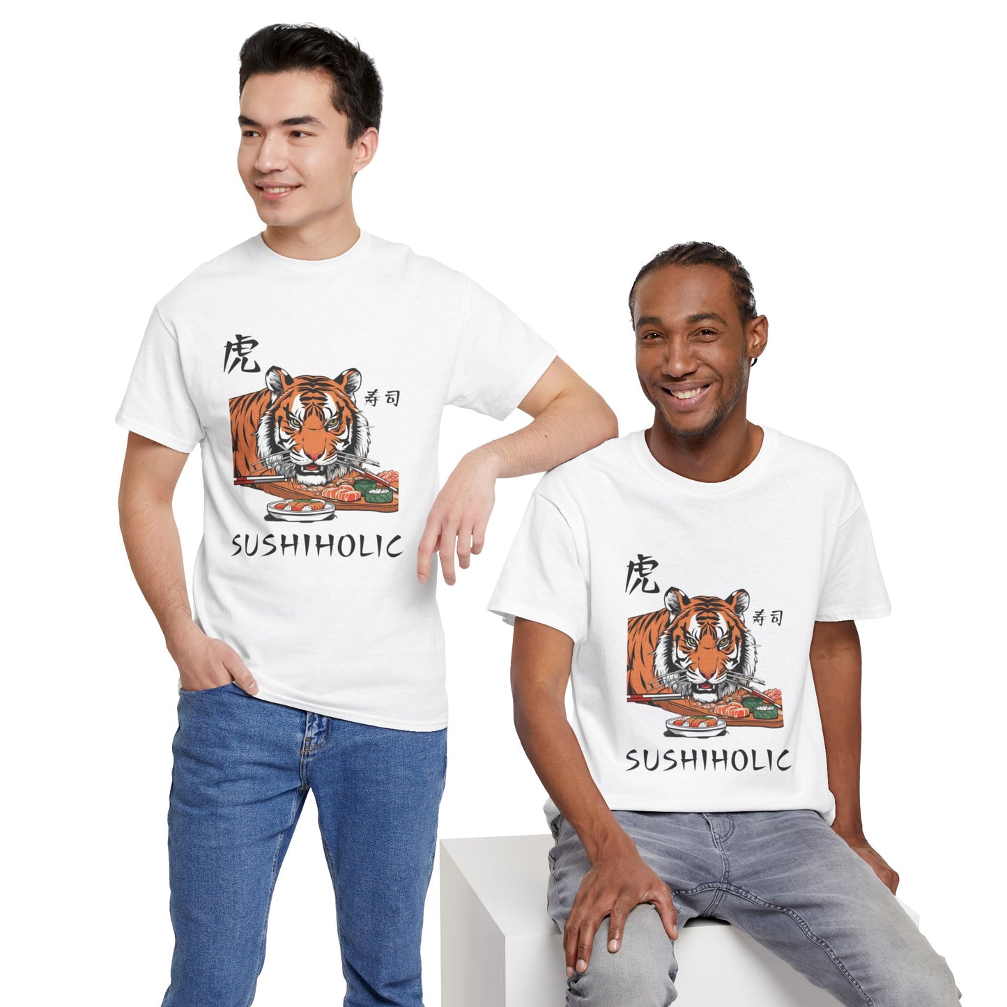 Tiger Sushi Lovers Sushiholic Graphic Tee Flashlander