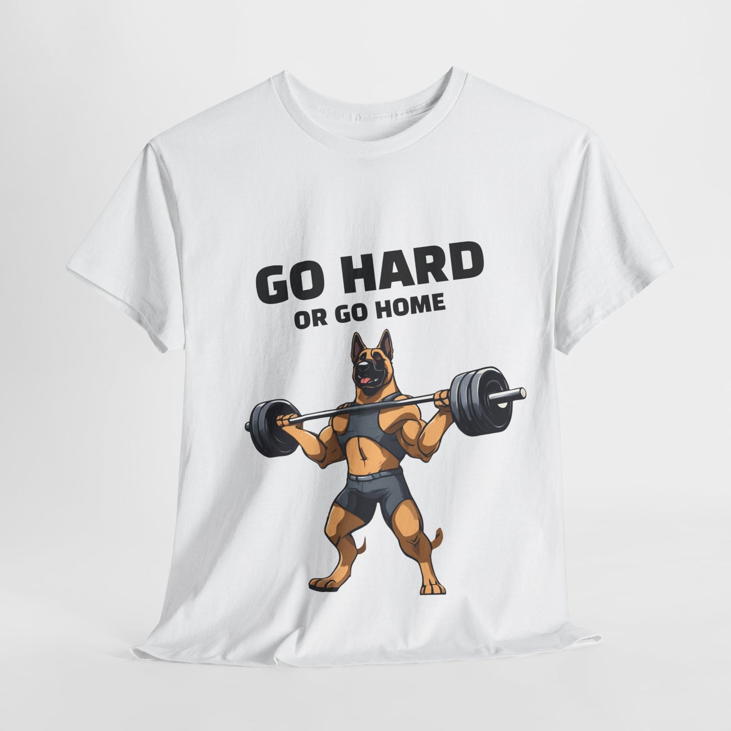 Muscular German Shepherd Dog Weightlifting  - Flashlander Gym Shirt