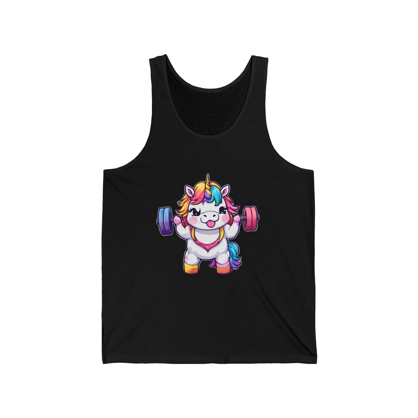 Weightlifting Unicorn Vintage Gym Cotton Unisex Jersey Tank