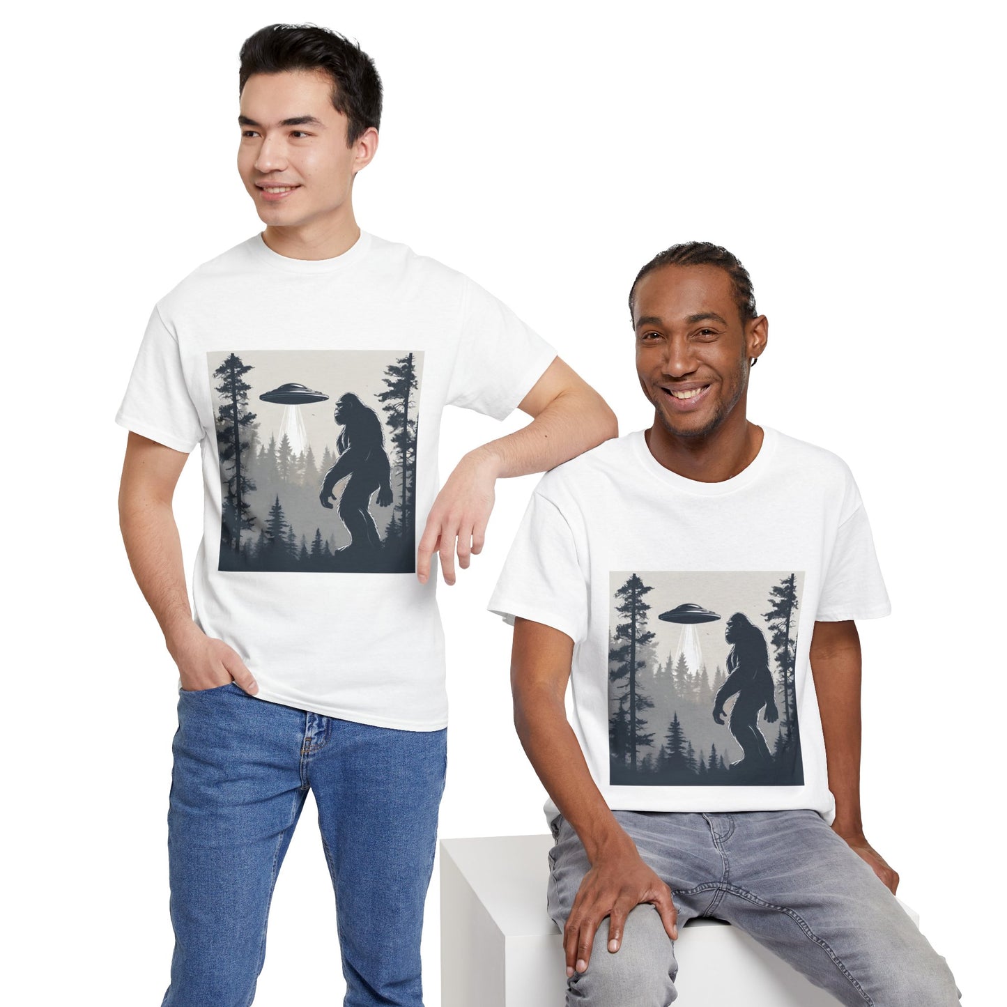 Sasquatch rencontre Bigfoot et OVNI - T-shirt de sport Flashlander