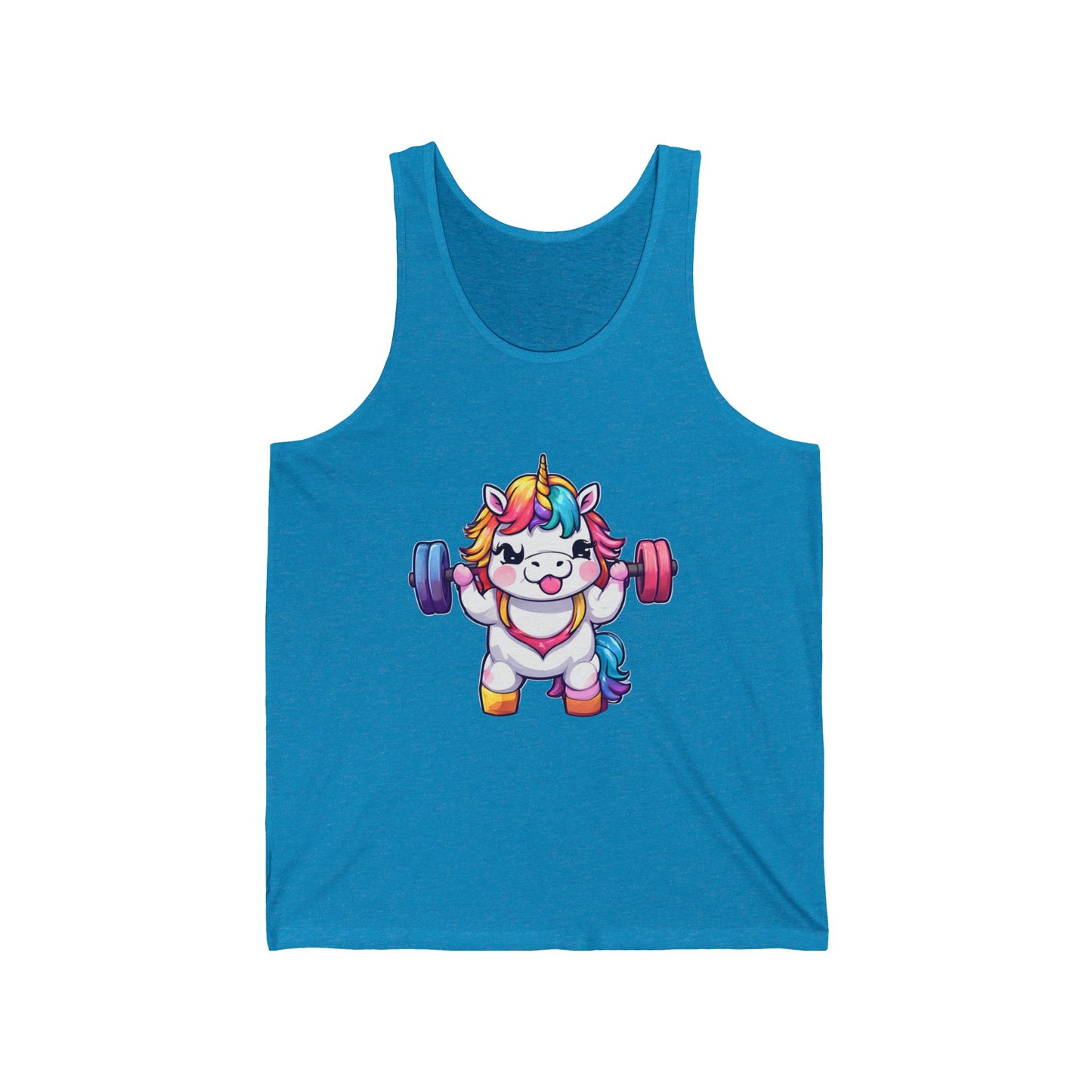 Weightlifting Unicorn Vintage Gym Cotton Unisex Jersey Tank