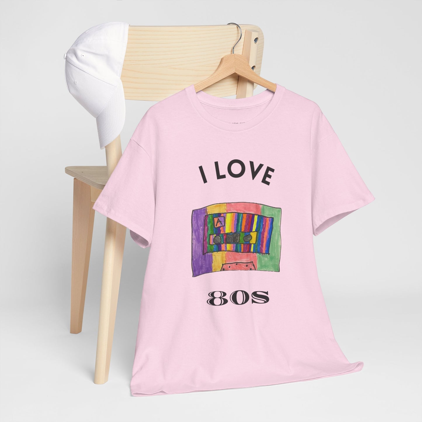 Retro Vibes Art Pop Cassette Tape I Love 80's - Flashlander Gym Shirt