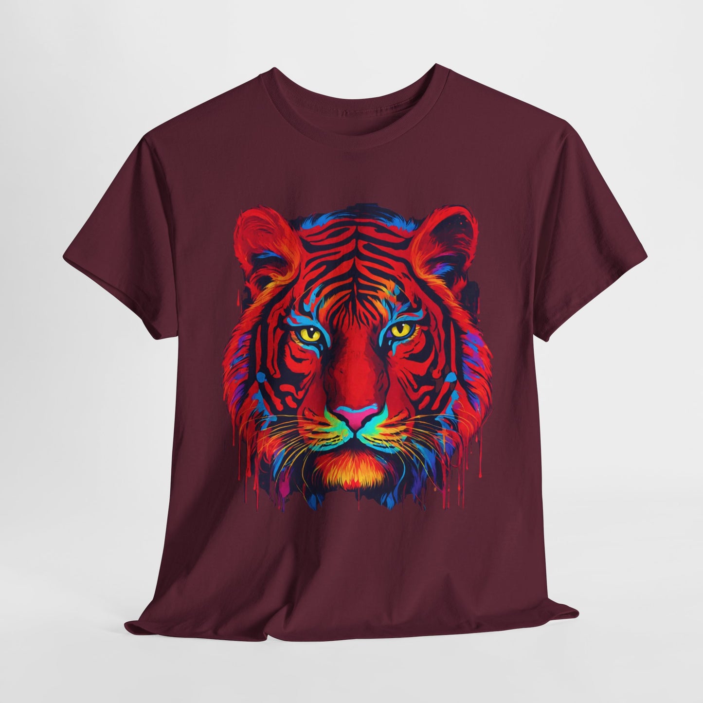 Majestuosa camiseta de Flashlander con diseño pop art de tigre rojo